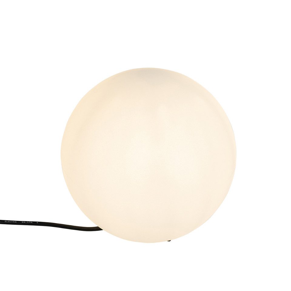 Qazqa Außen-Stehlampe Nura, ohne Leuchtmittel, Warmweiß, QAZQA Außen Boden­leuchte, e27, Weiß, Kunststoff, Modern