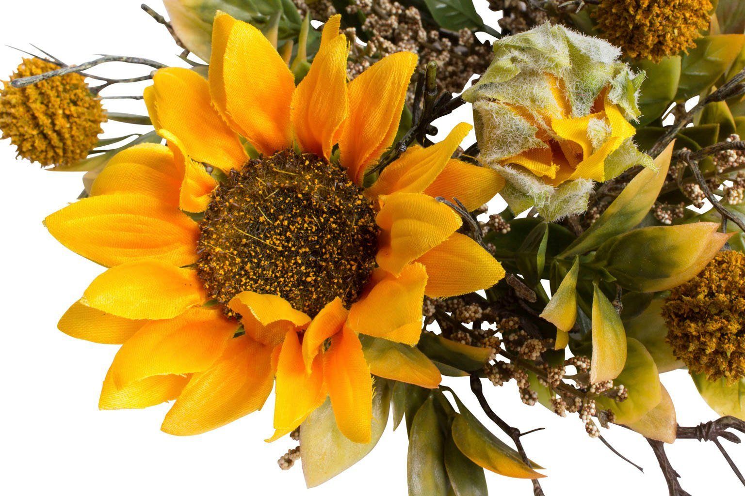 10 cm Kunstkranz Sonnenblumenkranz, Botanic-Haus, Höhe