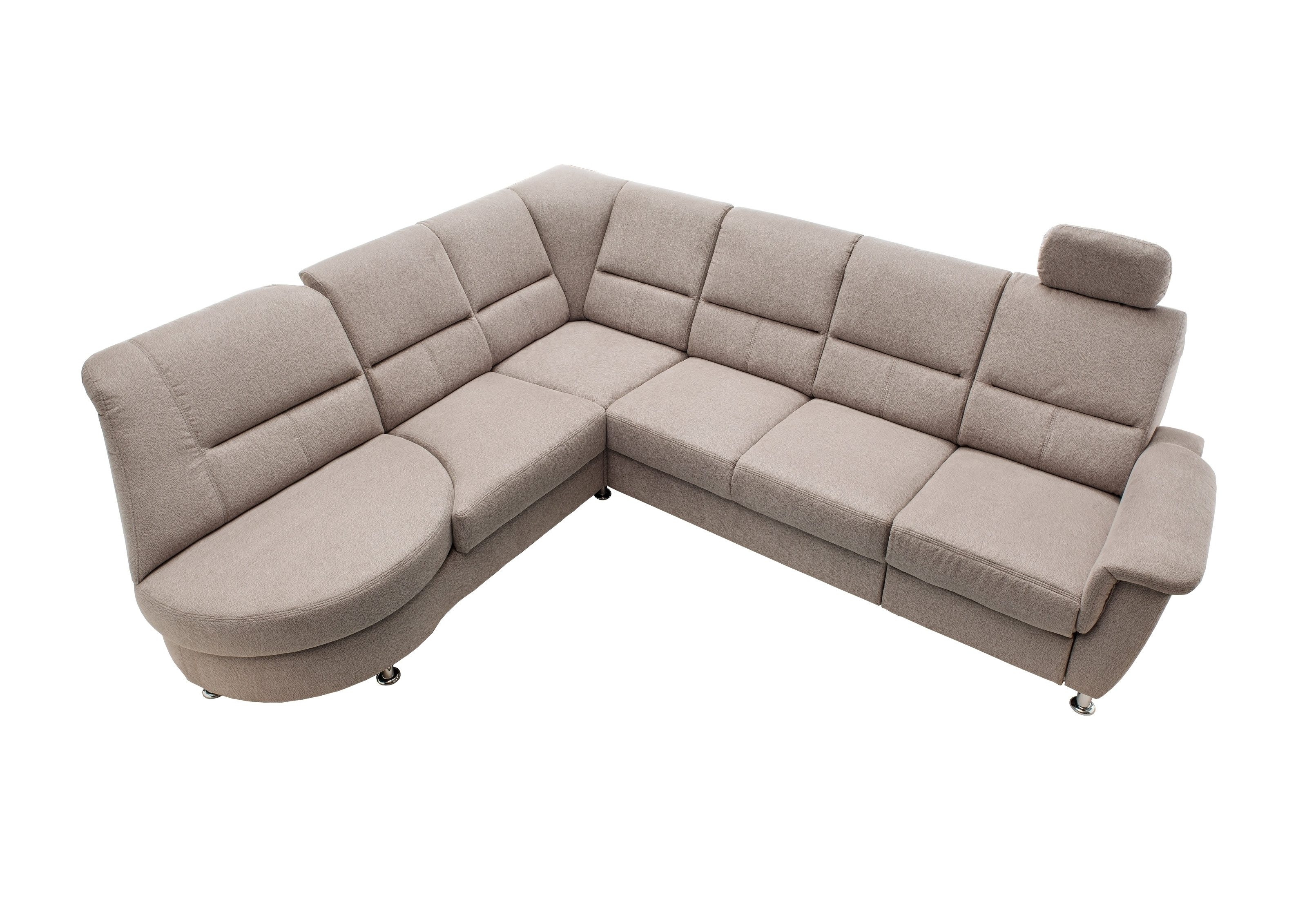 freiraum Ecksofa Ludwigshafen, in dunkelgrau - 236x113x275cm (BxHxT)