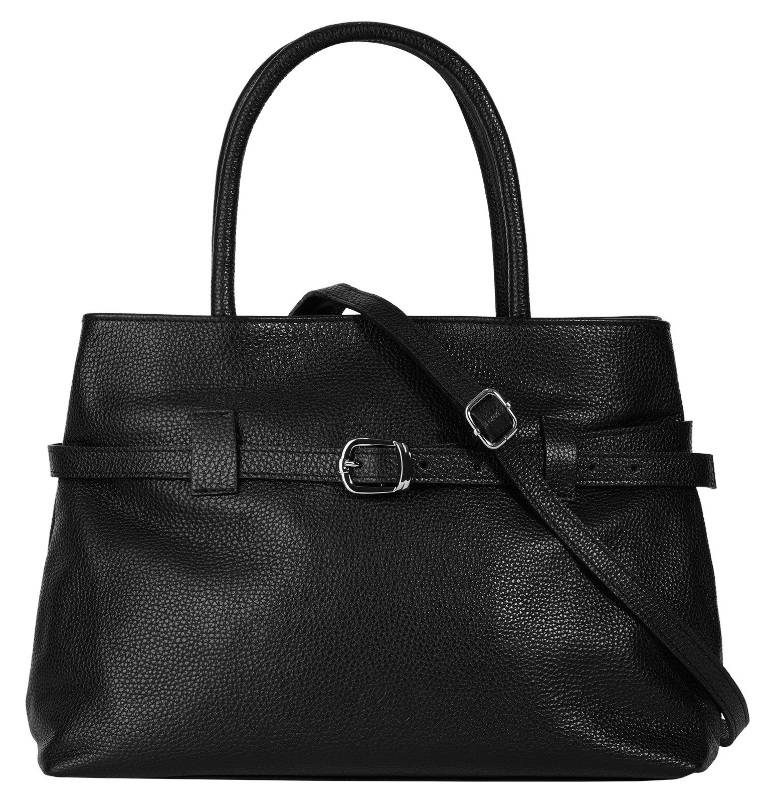 Cluty Henkeltasche, echt Leder, Made in Italy