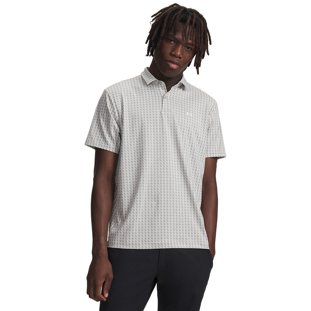 Under Armour® Poloshirt Under Armour Golfpolo T2G Printed Weiß-Titanium Gemustert Herren