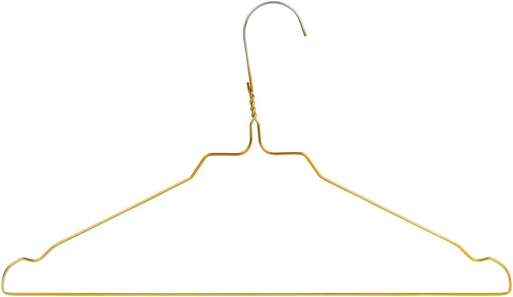 RSR Hangers Kleiderbügel Drahtbügel Drahtkleiderbügel Metall Hemdenbügel Blusenbügel Gold, (50-tlg) – Bild 4 von 4