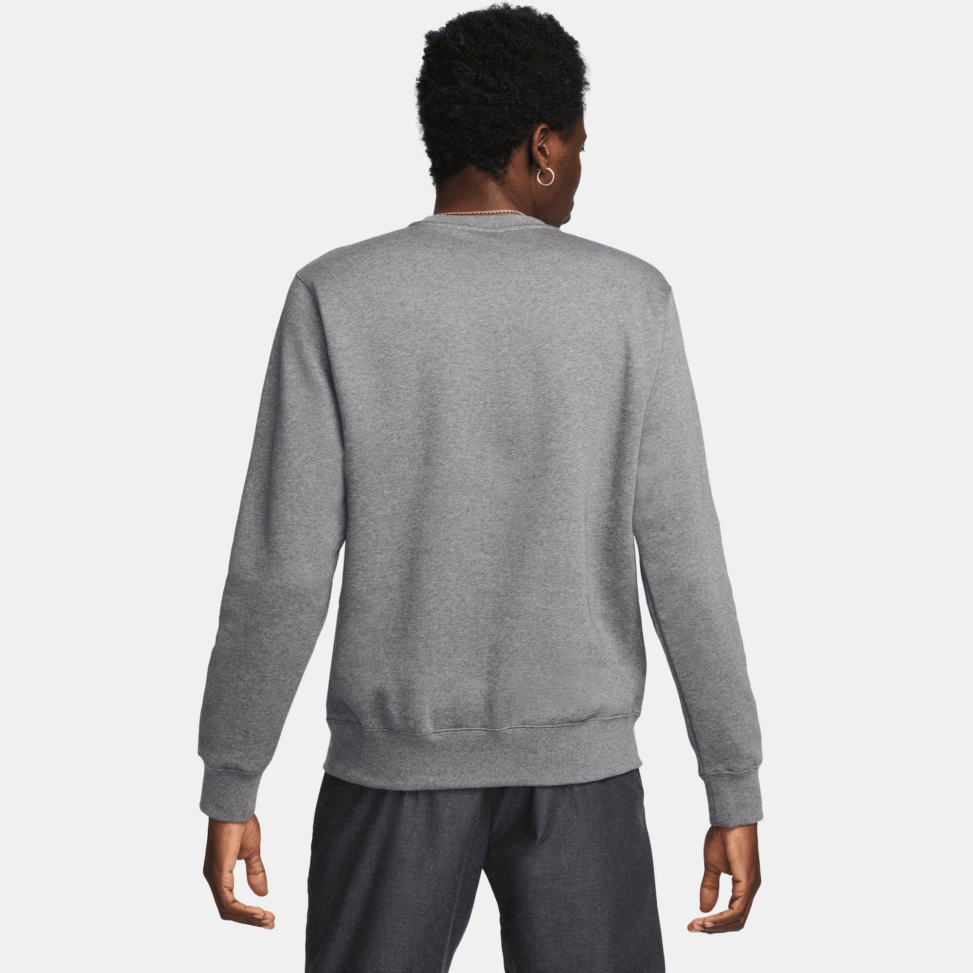 Sportswear Nike HEATHR Crew Club Men's Graphic Fleece Sweatshirt CHARCOAL