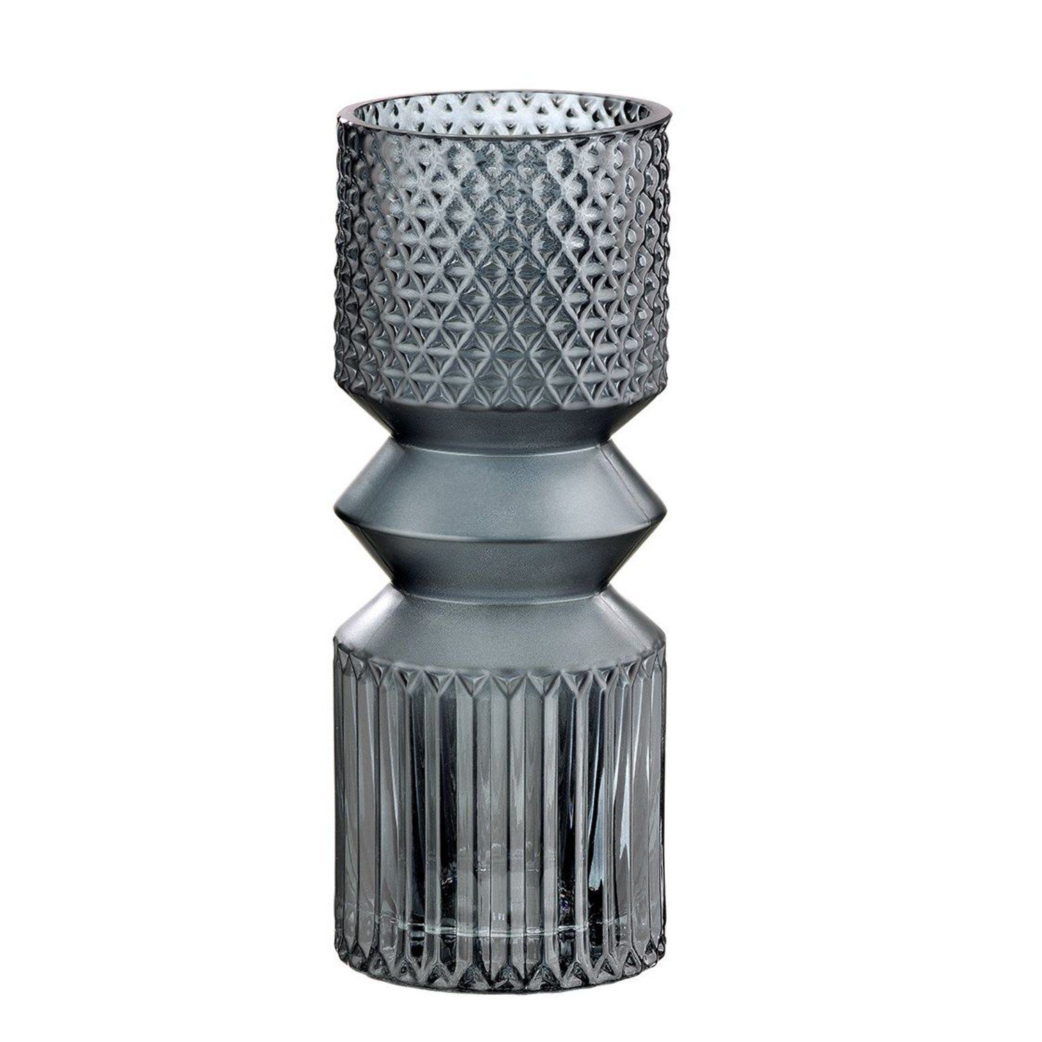 GILDE Tischvase Glas Vase Pintu grau