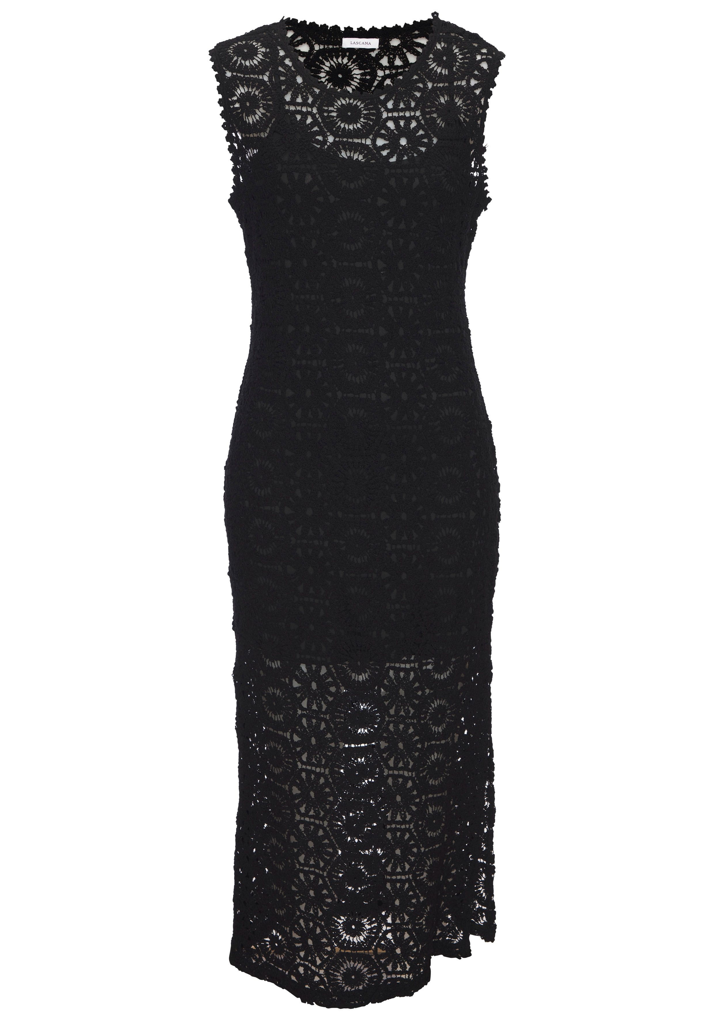 French Connection Strickkleid (mit Unterkleid) mit herausnehmbarem Unterkleid, Strandkleid in Häkeloptik. € 89,99