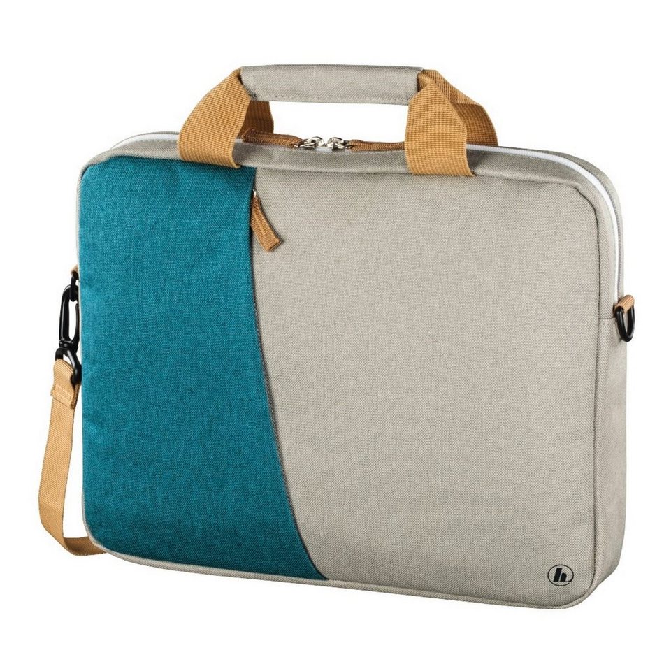 Hama Laptoptasche Notebook-Sleeve Florenz Laptop-Tasche Case Petrol,  Business Hülle Schultergurt Notebook-Fach 15