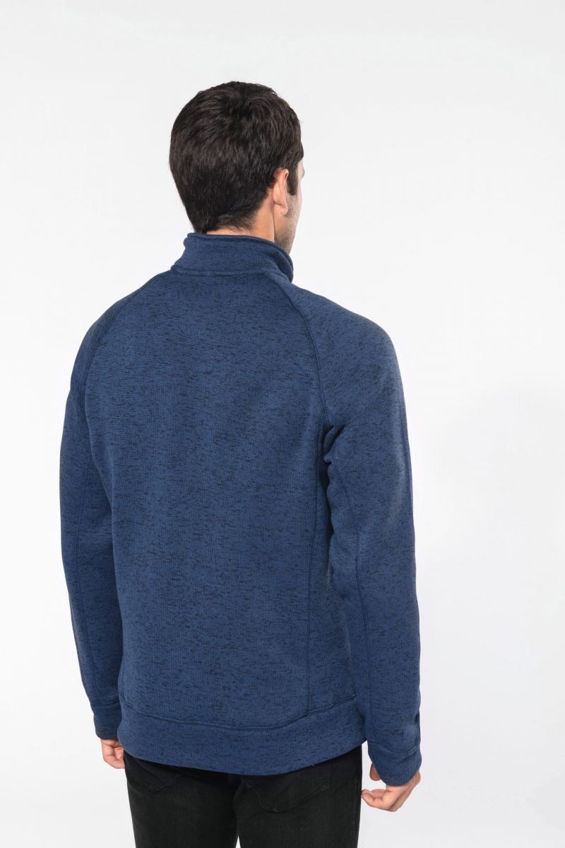 Kariban Outdoorjacke Herren-Weste mit Reißverschluss, aus Chiné