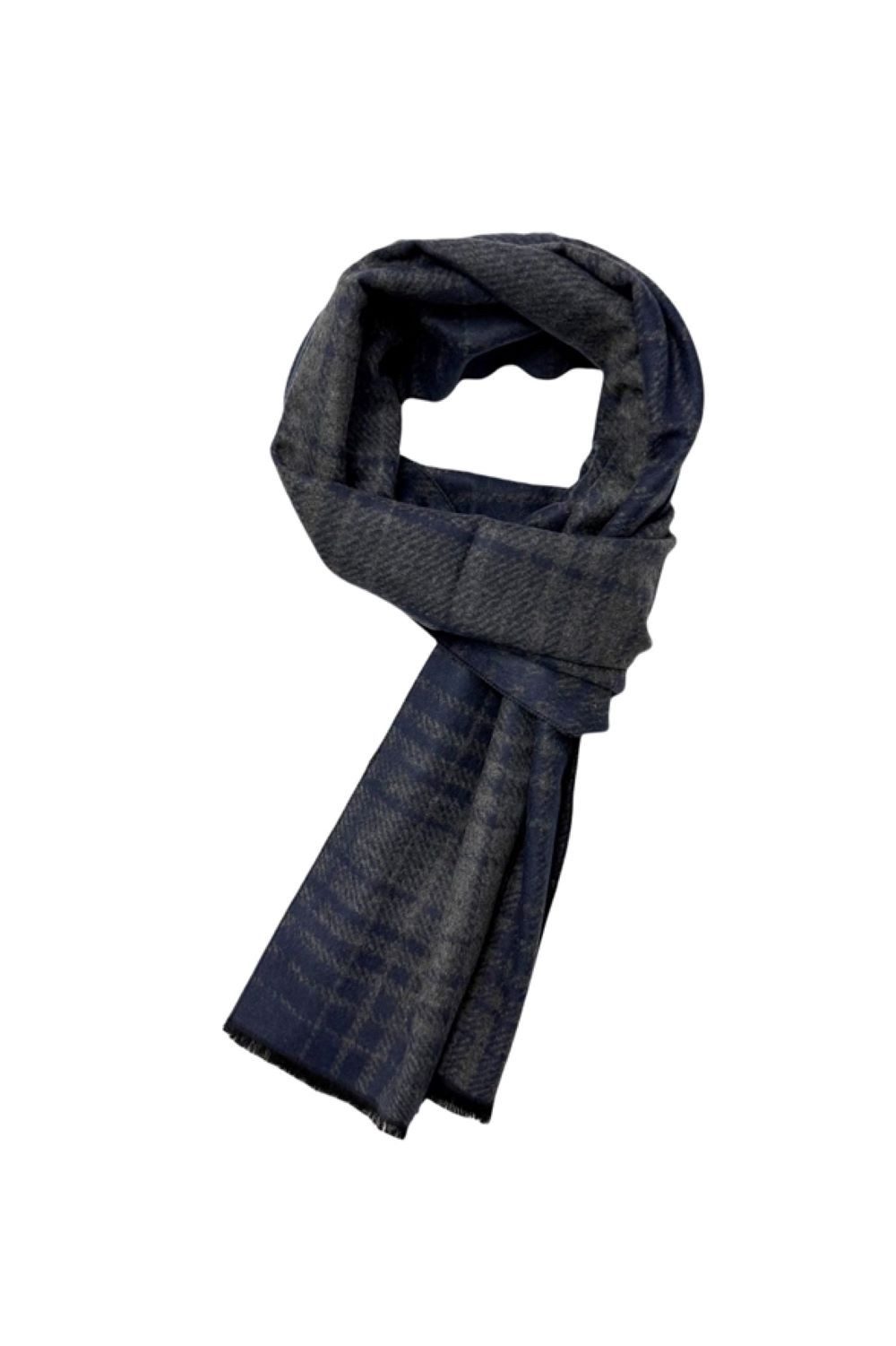 Fashion Scarf World Modeschal Karierter Wendeschal mit Fransen – ideal für Herren und Unisex Looks, Zeitloses Design, das fast jedem Stil entspricht