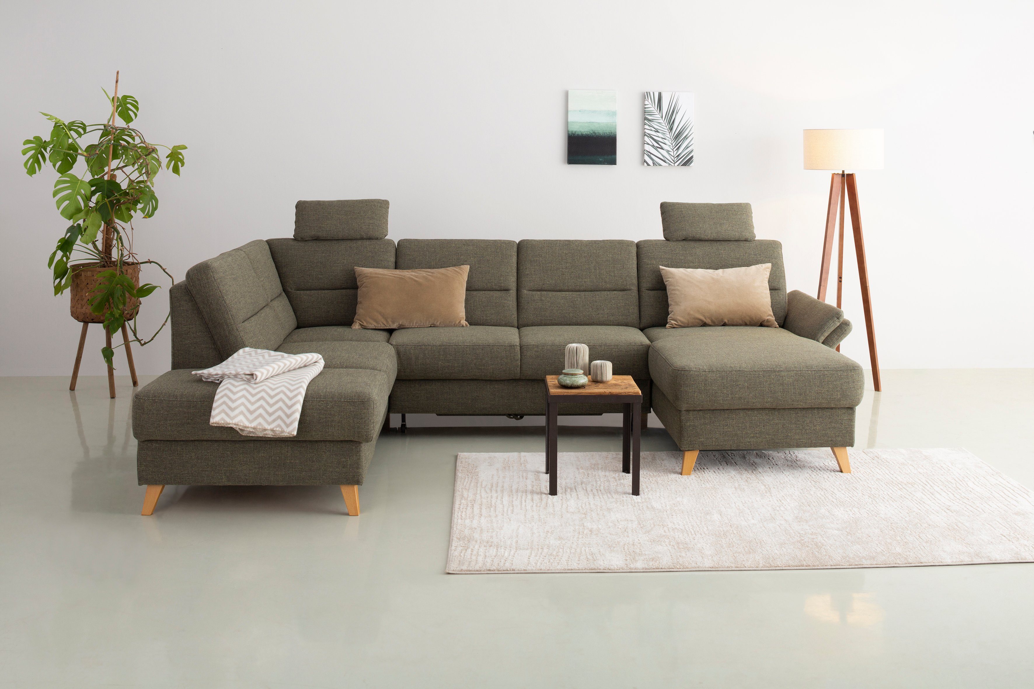 Home affaire Wohnlandschaft Westerland U-Form, Federkern, günstig online kaufen