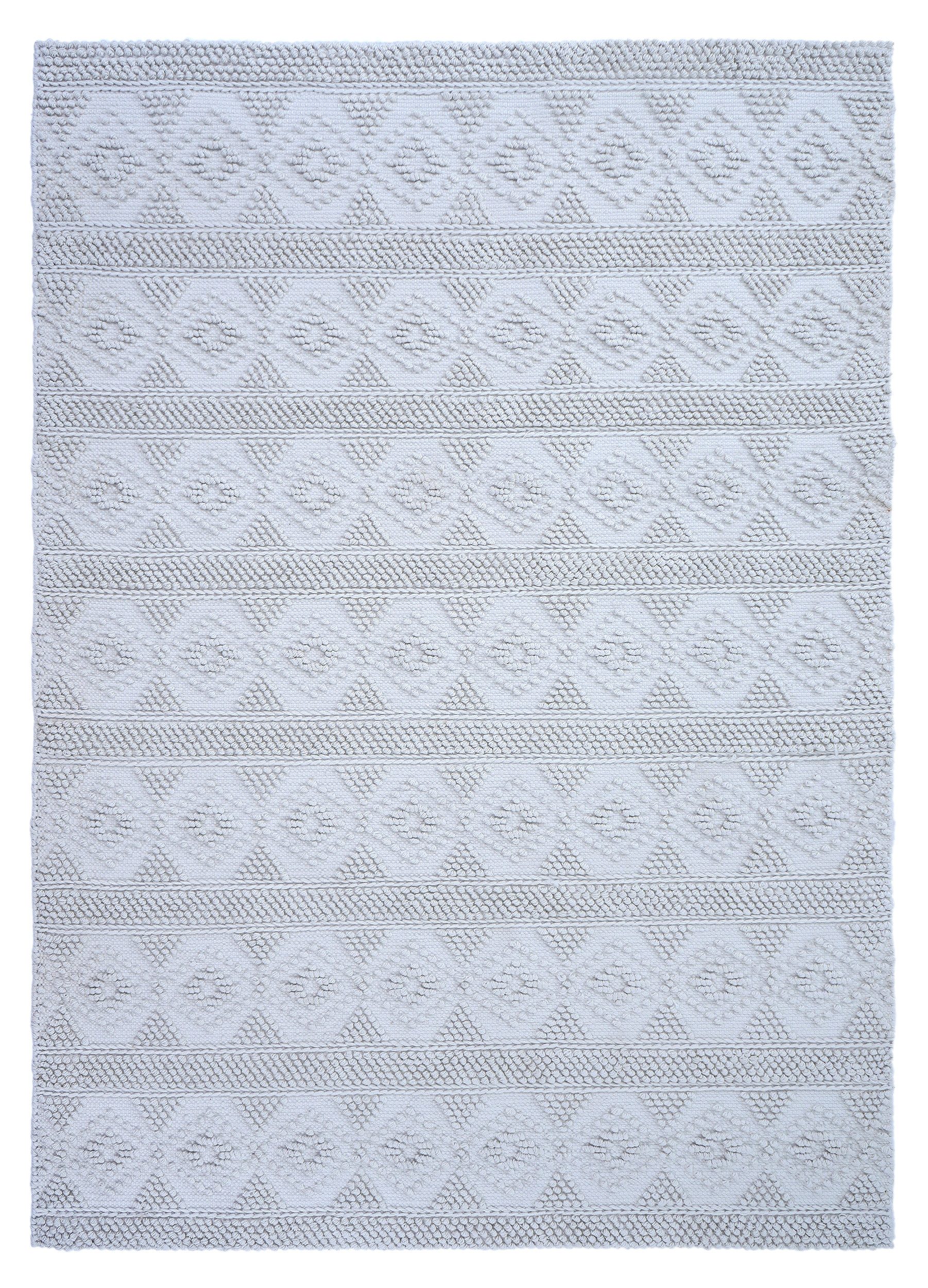 my home Outdoorteppich Tornio, in Woll-Optik auch für Balkon und Terrasse, Boho, rechteckig, Höhe: 10 mm, In- und Outdoor geeignet, wetterfest & UV-beständig, Hoch-Tief- Optik