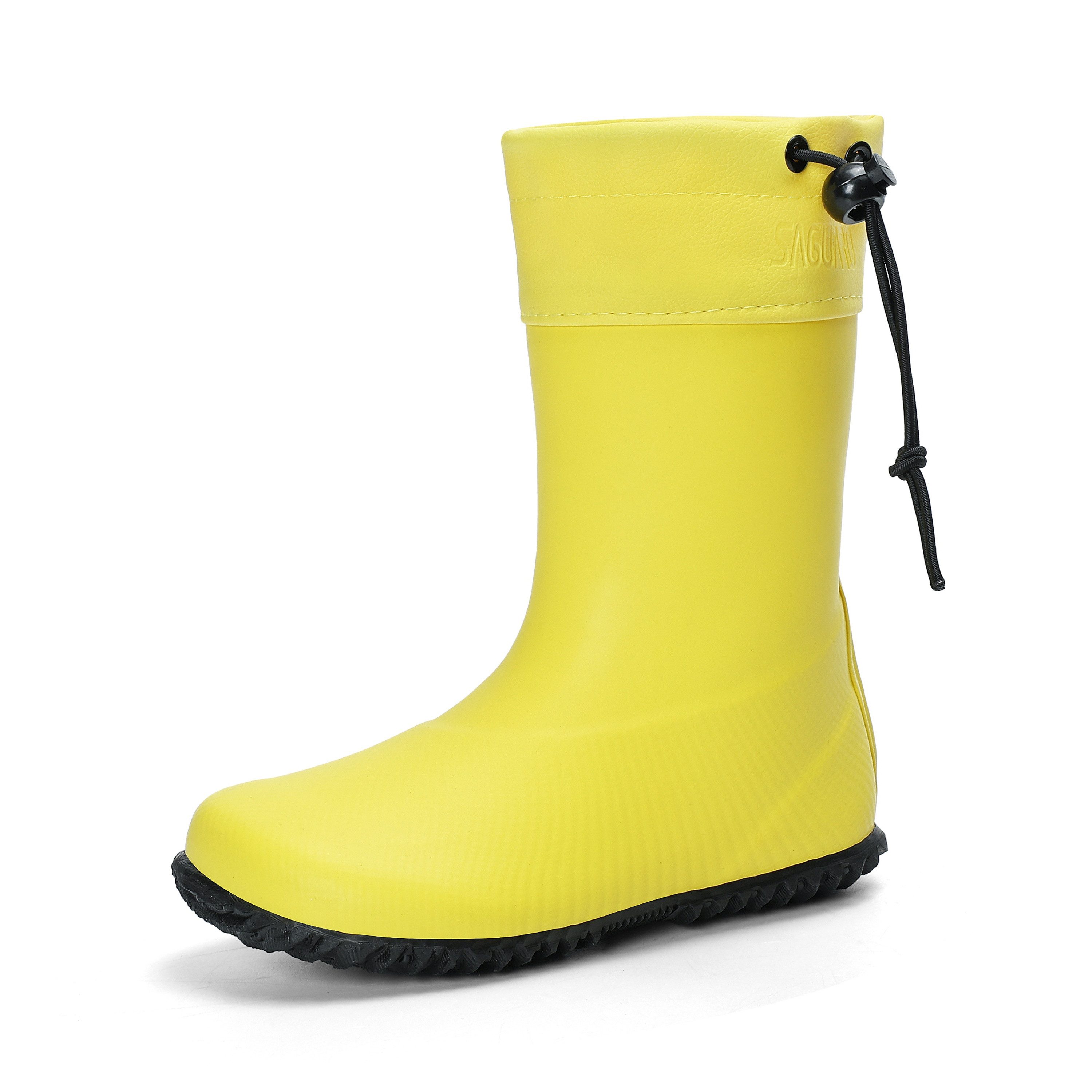 SAGUARO Barfußschuhe (Festival) Barfuß - Gummistiefel (3mm Sohlenstärke, Nullabsatz, bequem, leicht, leicht-gefüttert, rutschfest) Winter-Stiefel wasserdicht Regenschuhe Regen-Stiefel Schuhkragen vegan