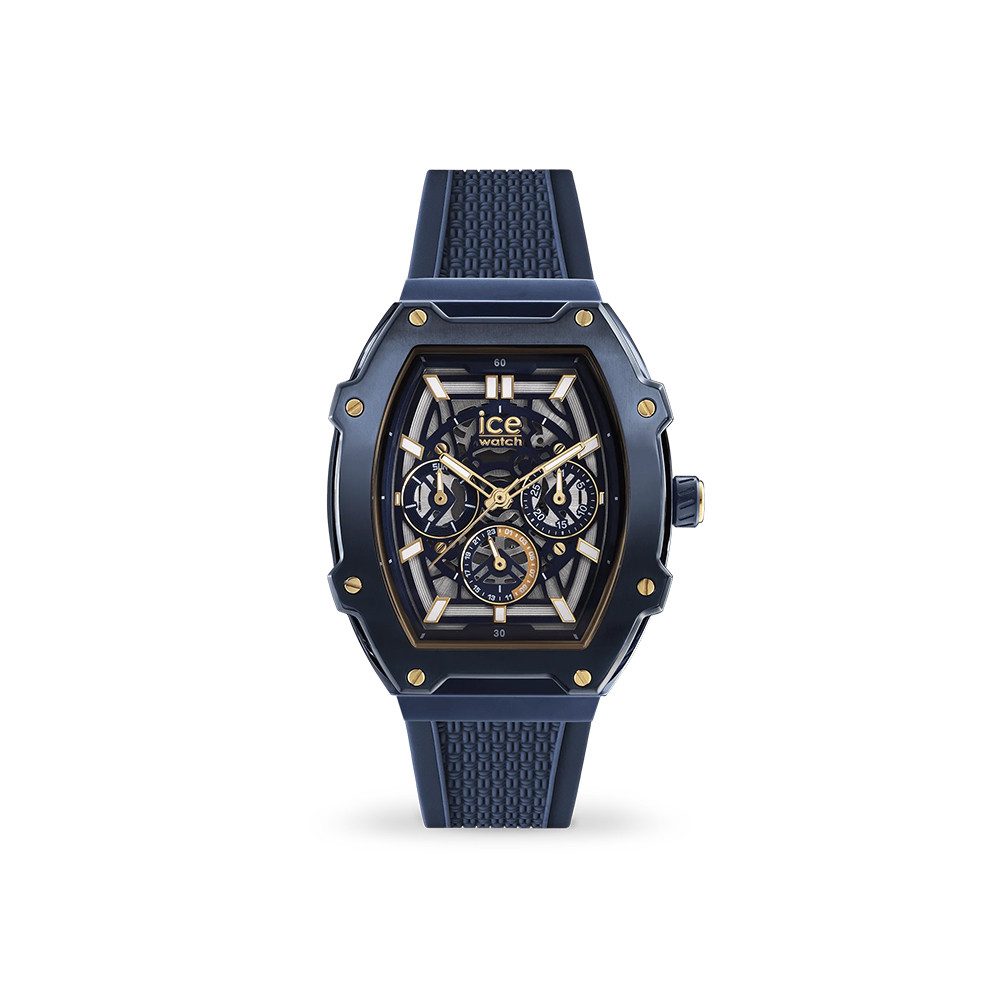 Quarzuhr Ice-Watch Ice Boliday Gold Blue Skel (M) 024371