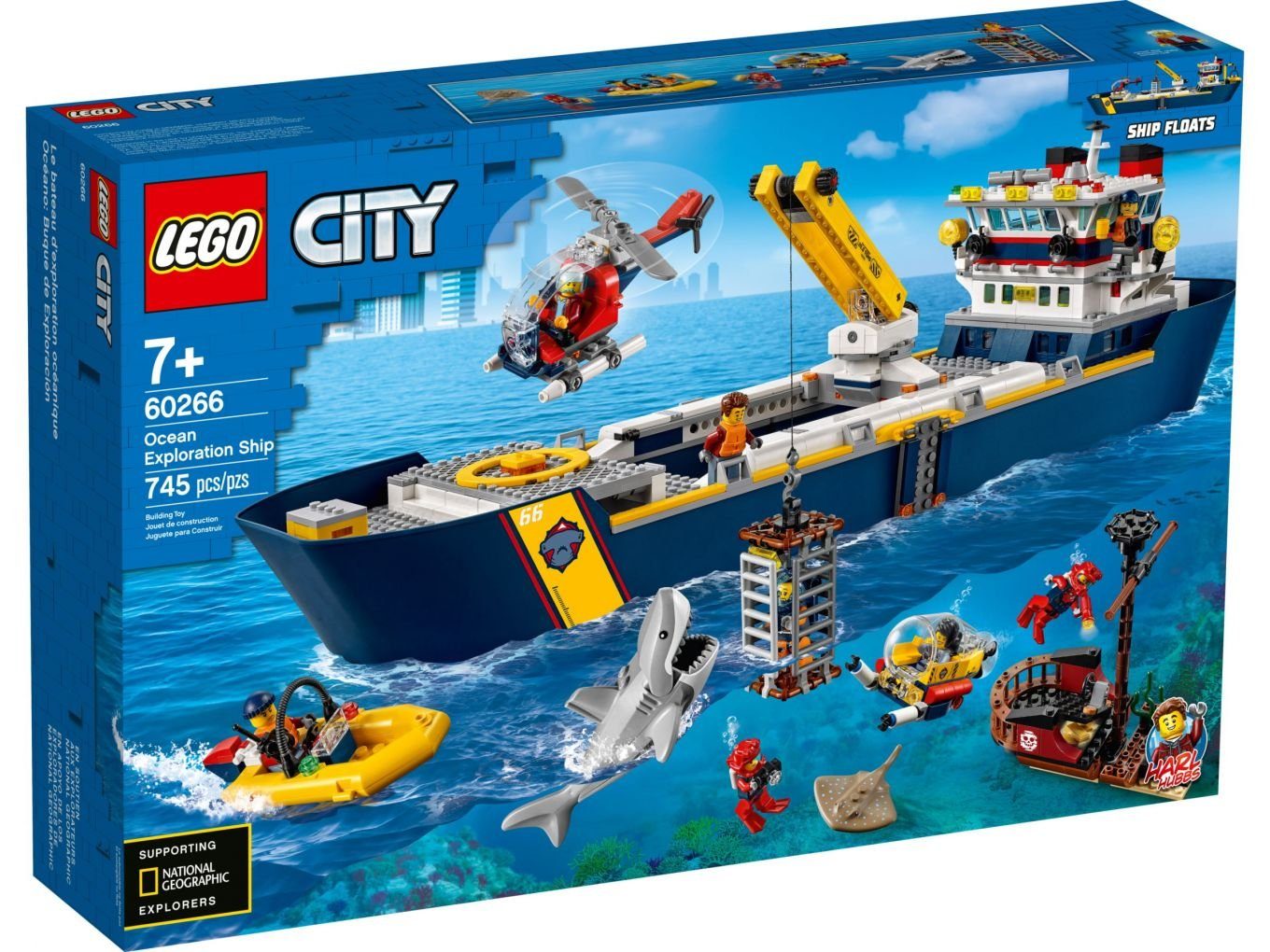 LEGO® Konstruktionsspielsteine LEGO® City 60266 Meeresforschungsschiff,  (745 St)