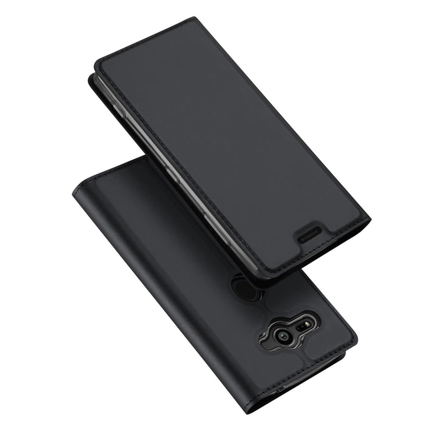 CoolGadget Handyhülle Magnet Case Handy Tasche für Sony Xperia XZ2 Compact 5 Zoll, Hülle Klapphülle Ultra Slim Flip Cover Sony XZ2 Compact Schutzhülle