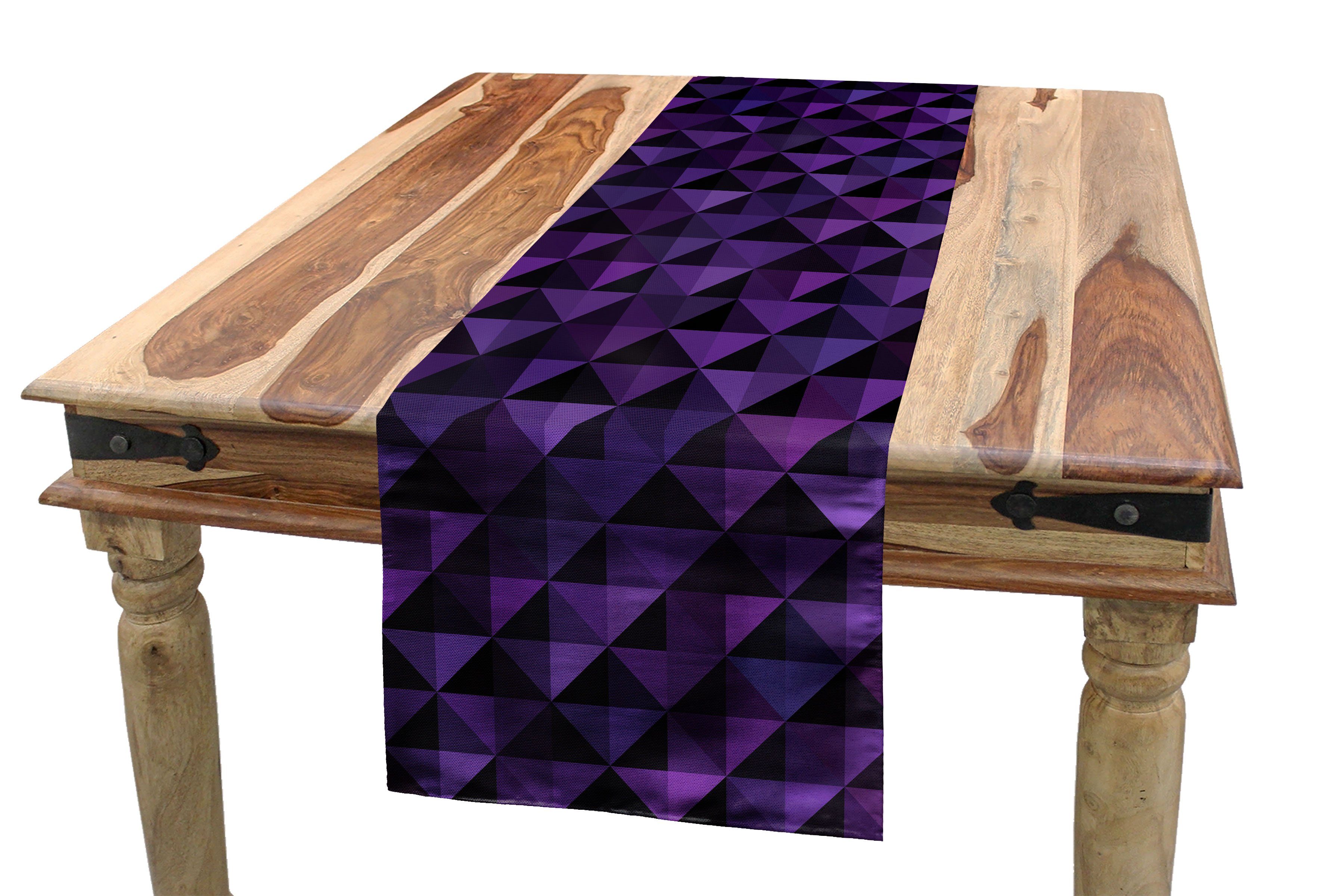 Abakuhaus Tischläufer Esszimmer Küche Rechteckiger Dekorativer Tischläufer, Geometrisch Quadrate und Dreiecke