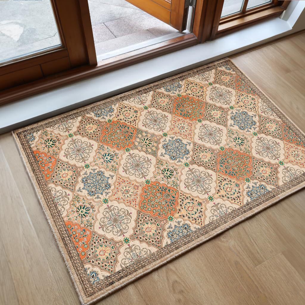 Coonoor Badematte Innen Fußmatte,Boho Blumen Teppich, günstig online kaufen
