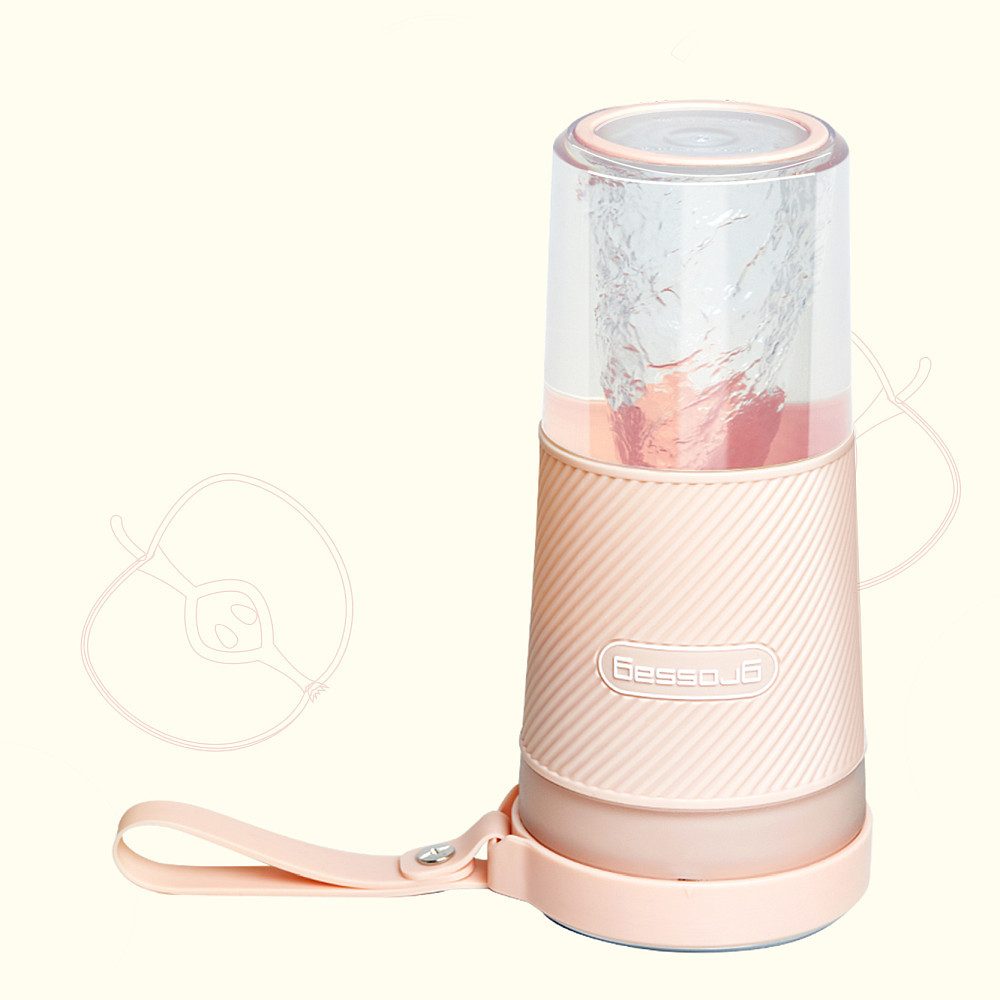 grossag Akku-Smoothie-Maker Akku Smoothie Mixer to-go, 300ml, Hellblau, MX 10.08 (1380)