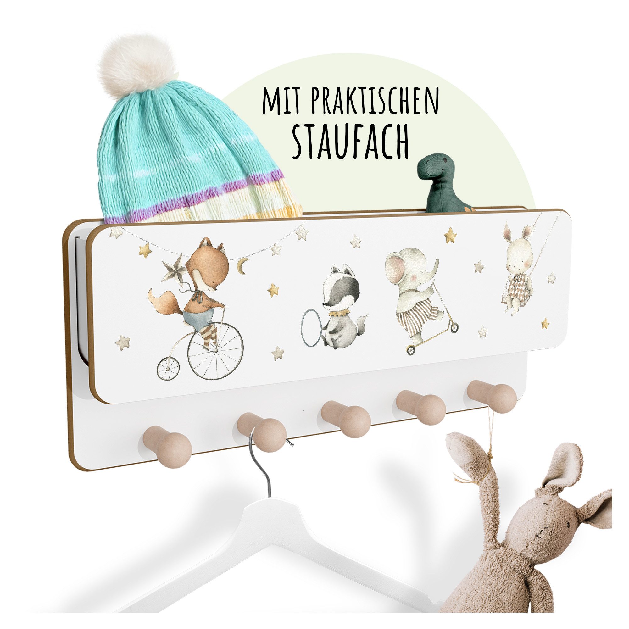 Holzura Kinderregal Kindergarderobe aus Holz mit günstig online kaufen