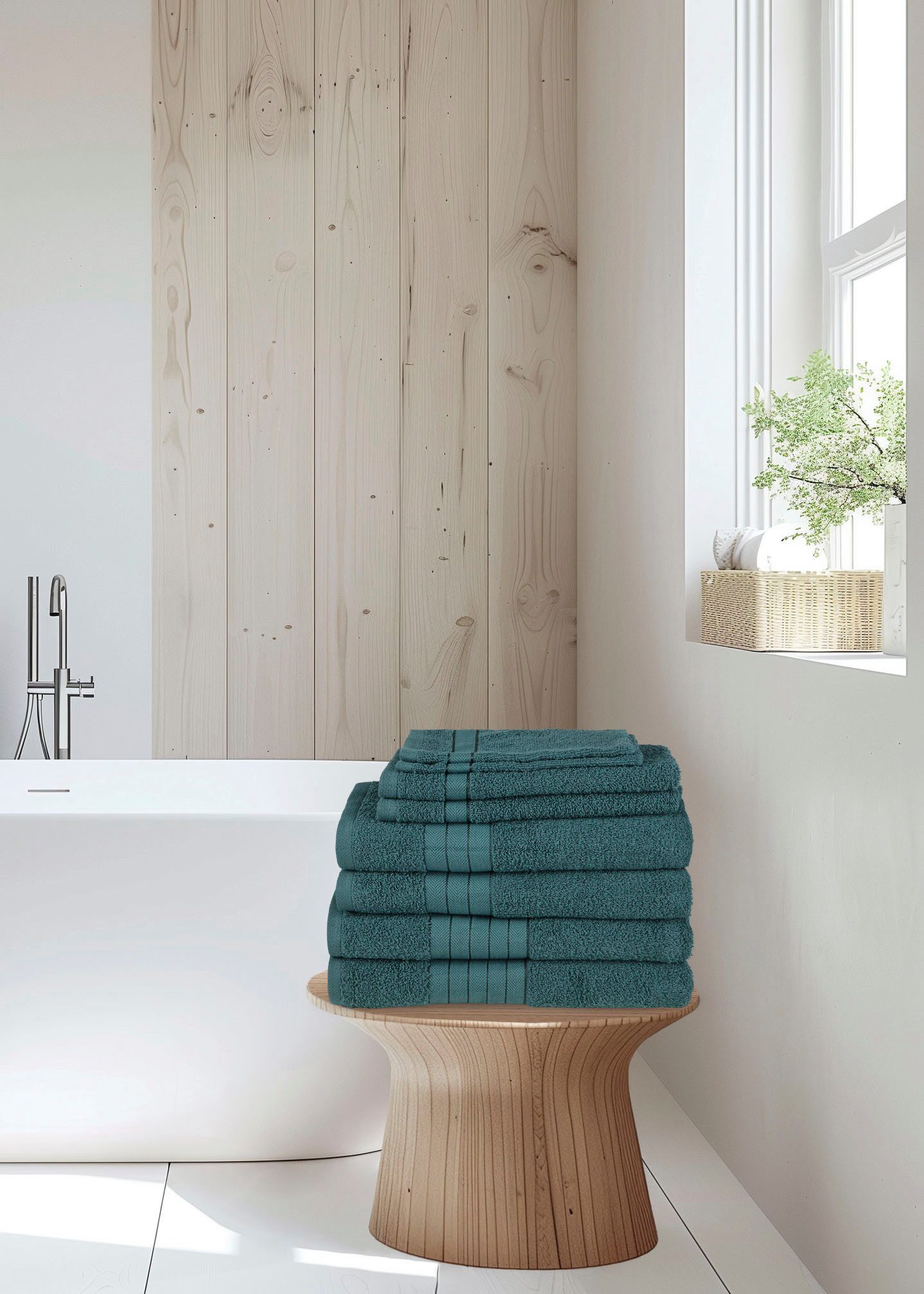 good morning Handtuch Set »Uni«, (Set, 8 St., 2 Badetücher-2 Handtücher-2 G günstig online kaufen
