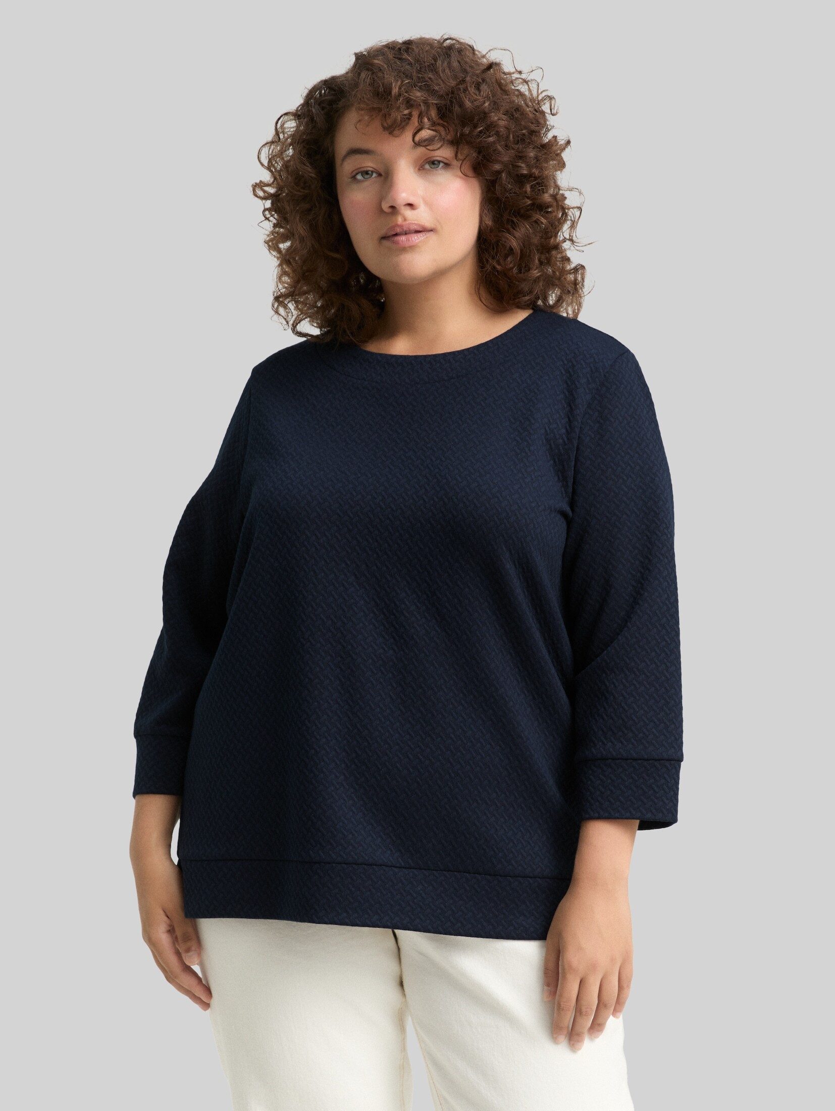 TOM TAILOR PLUS Sweatshirt Strick & Sweatshirts Plus Size - Boxy Fit Sweatshirt