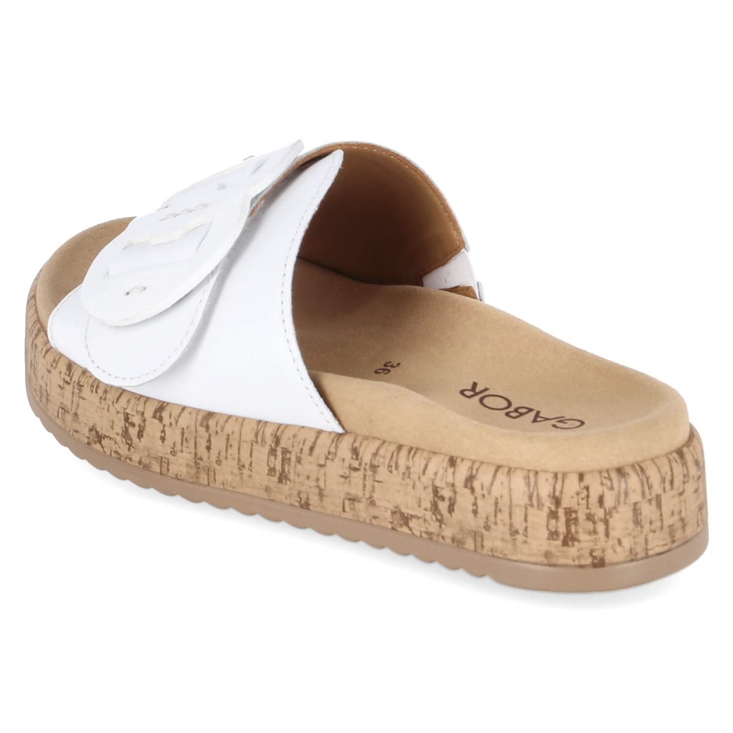 Gabor Gabor 83.760.21 Damen Glattleder white Pantolette