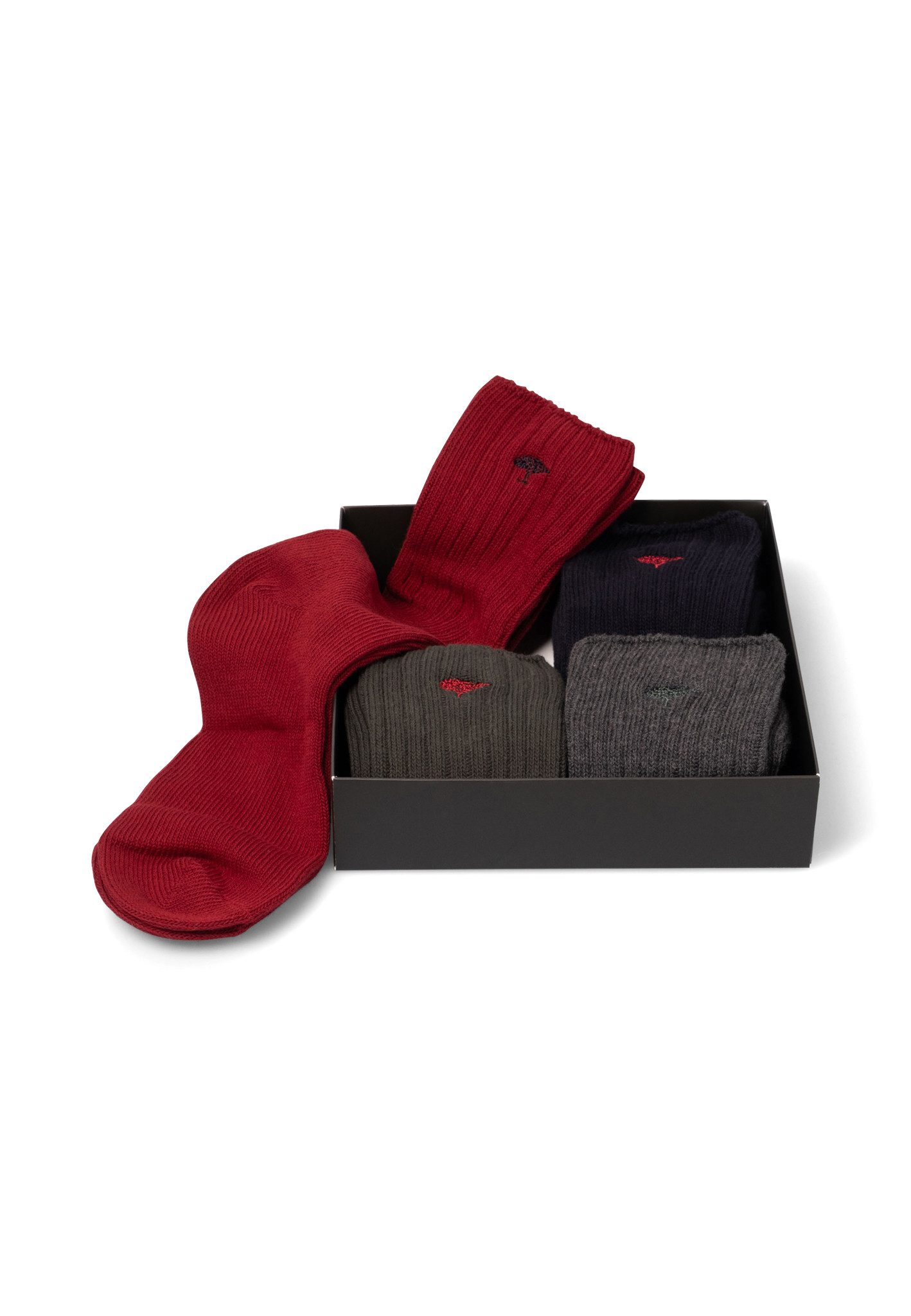 FYNCH-HATTON Socken - 4-Pack Gift Box Ribbed Socks - Herrensocken - Geschenkbox