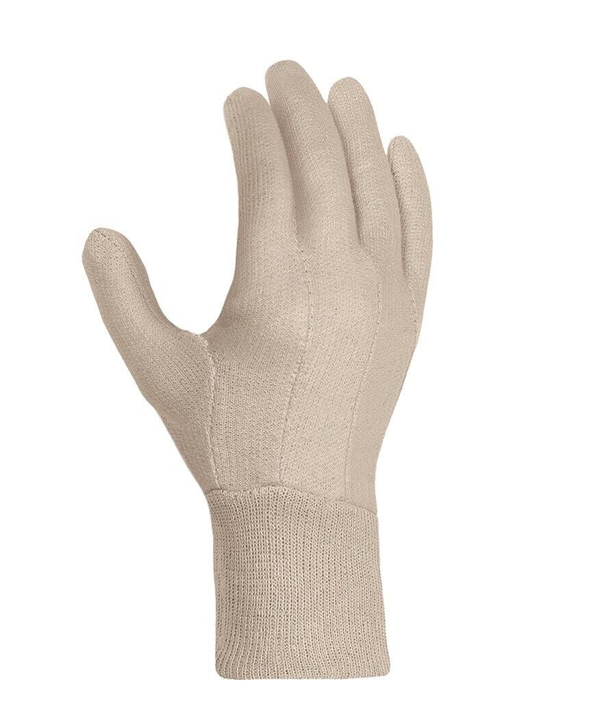 teXXor Strickhandschuhe Baumwolljersey-Handschuh mittelschwer Strickbund 1590 (Packung, 12-St., VPE= 12-300 Paar, Gr 10) Atmungsaktiv / Gute Griffigkeit