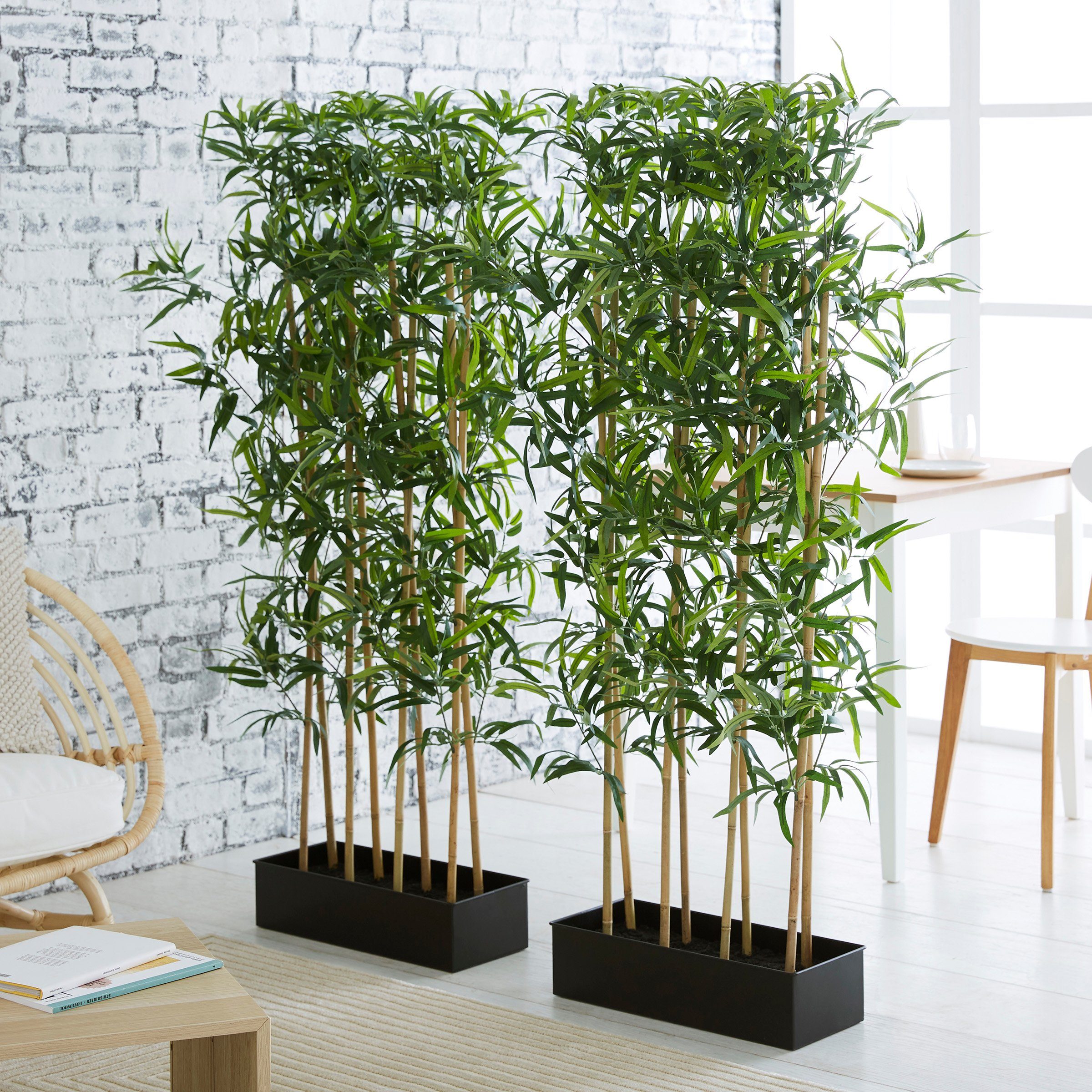 Kunstbambus Bambusblätter, AVANTEX, Raumtrenner Gräser Raumteiler  Kunstpflanze Bambus Sichtschutz Höhe ca.150 cm