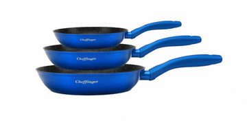 Rungassi Pfannen-Set Bratpfanne Pfannen Set 3-tlg beschichtet Induktion CF-FA03 Blau, Aluminium