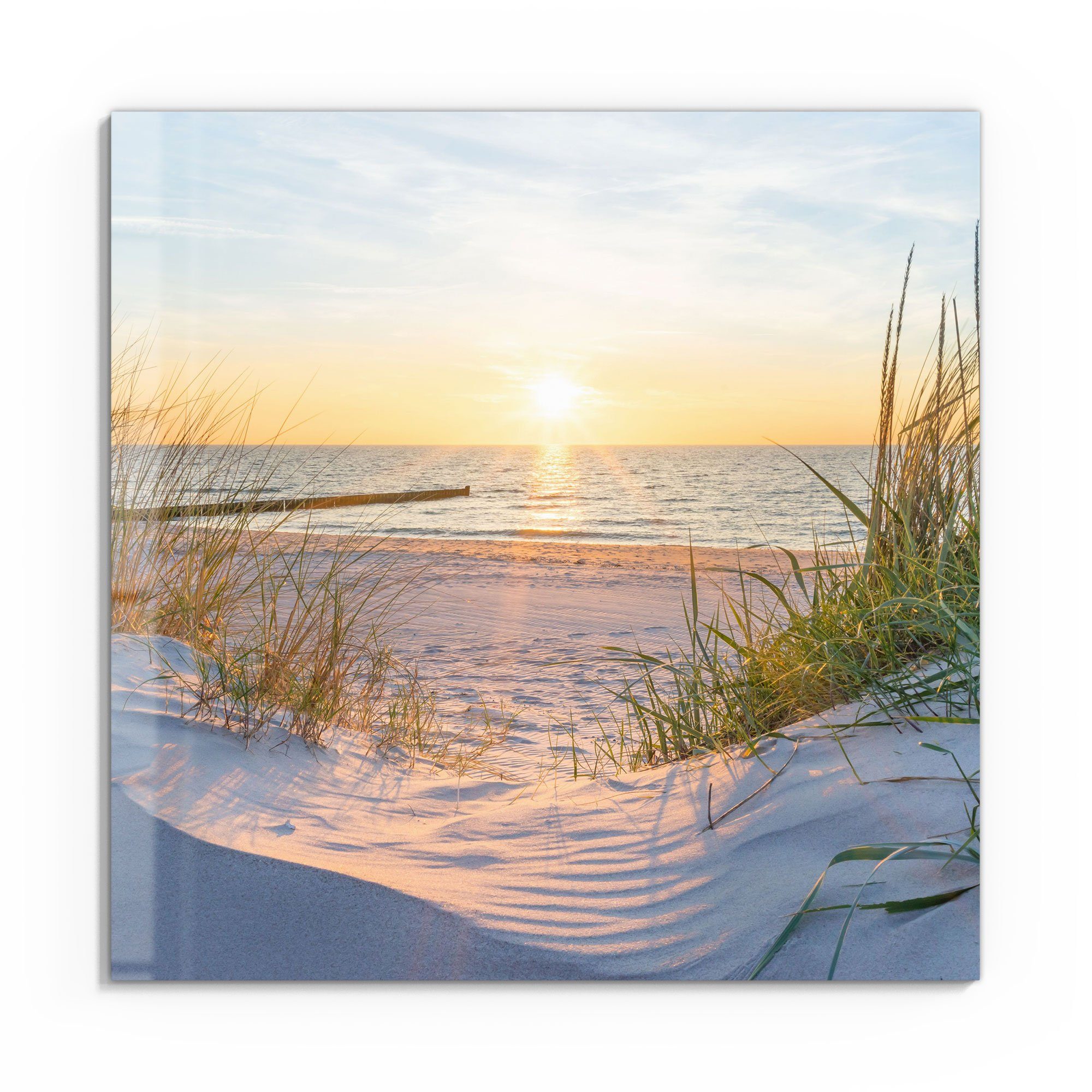 DEQORI Glasbild 'Abendsonne an der Ostsee', günstig online kaufen