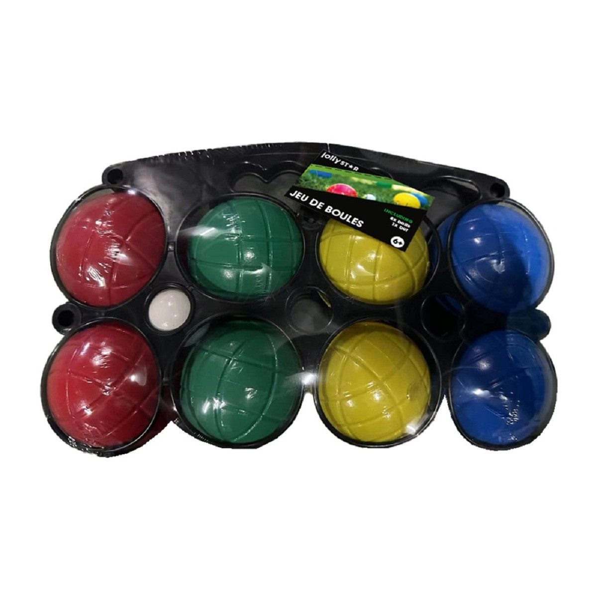 Jollystar Spielball Boule-Set – 8 Kugeln + Zielkugel – Spielspaß für draußen (9-St)