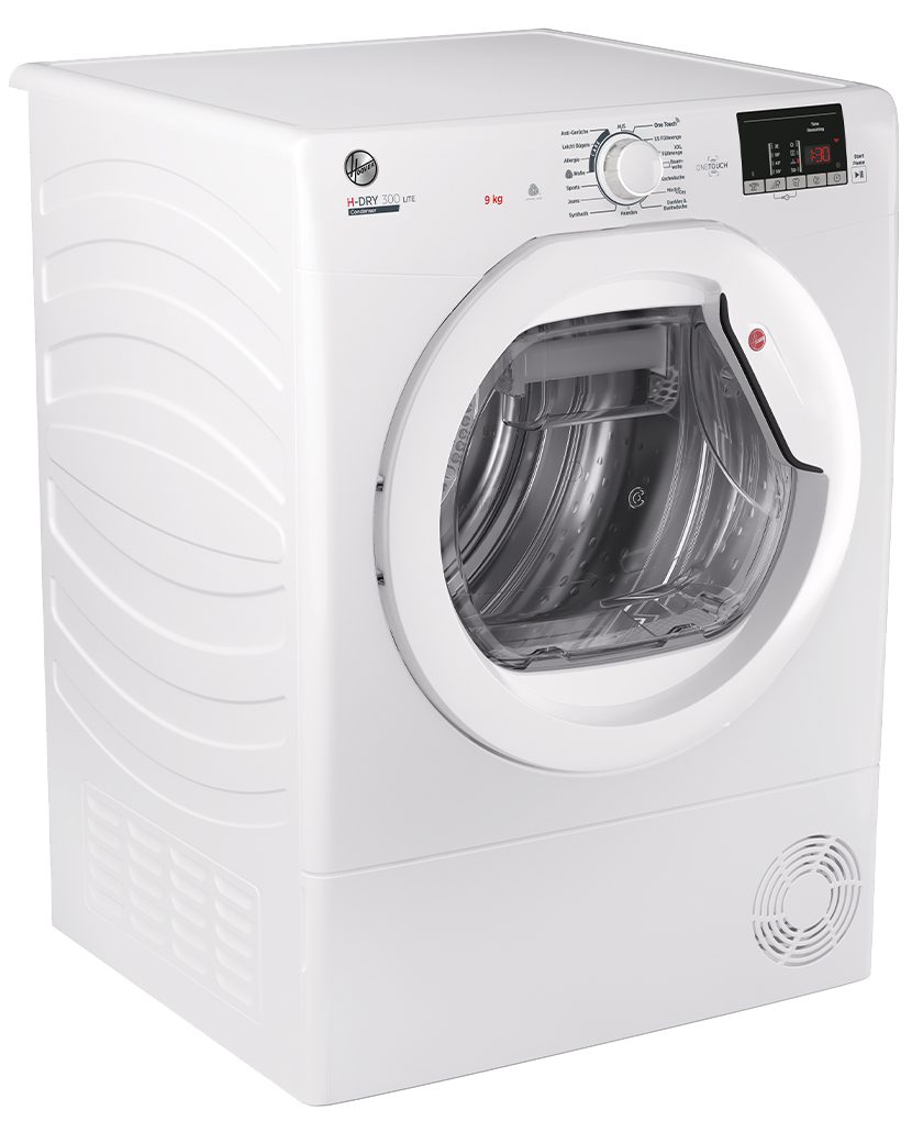 Hoover Kondenstrockner weiss HLE C9DE-84, AquaVision-Kondenswasserbehälter