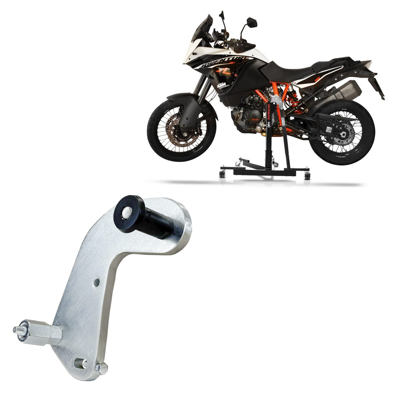 ConStands Motorradheber Adapterplatte für # Power Classic / Evo für KTM 1050 / 1090 / 1190 Adv