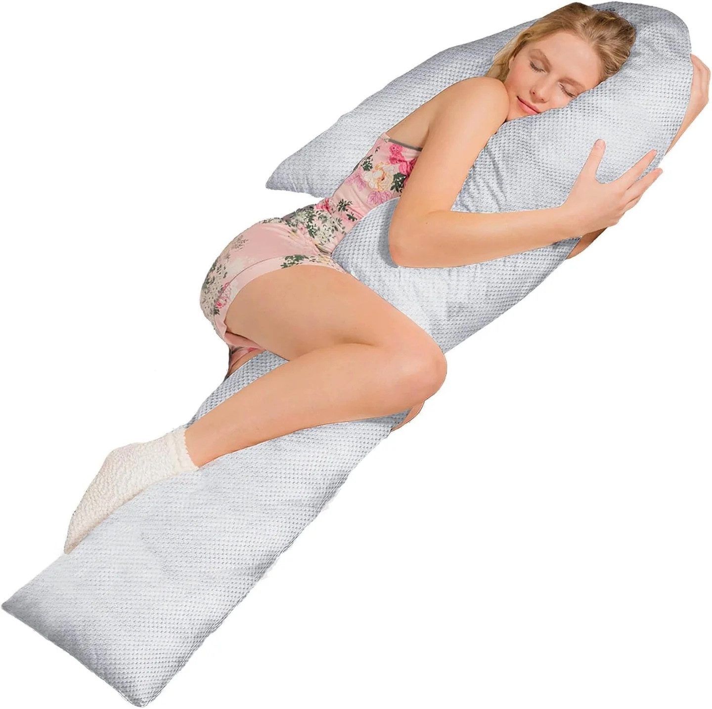 Traumreiter Seitenschläferkissen J Visco Seitenschläferkissen mit Bezug Velour Deluxe