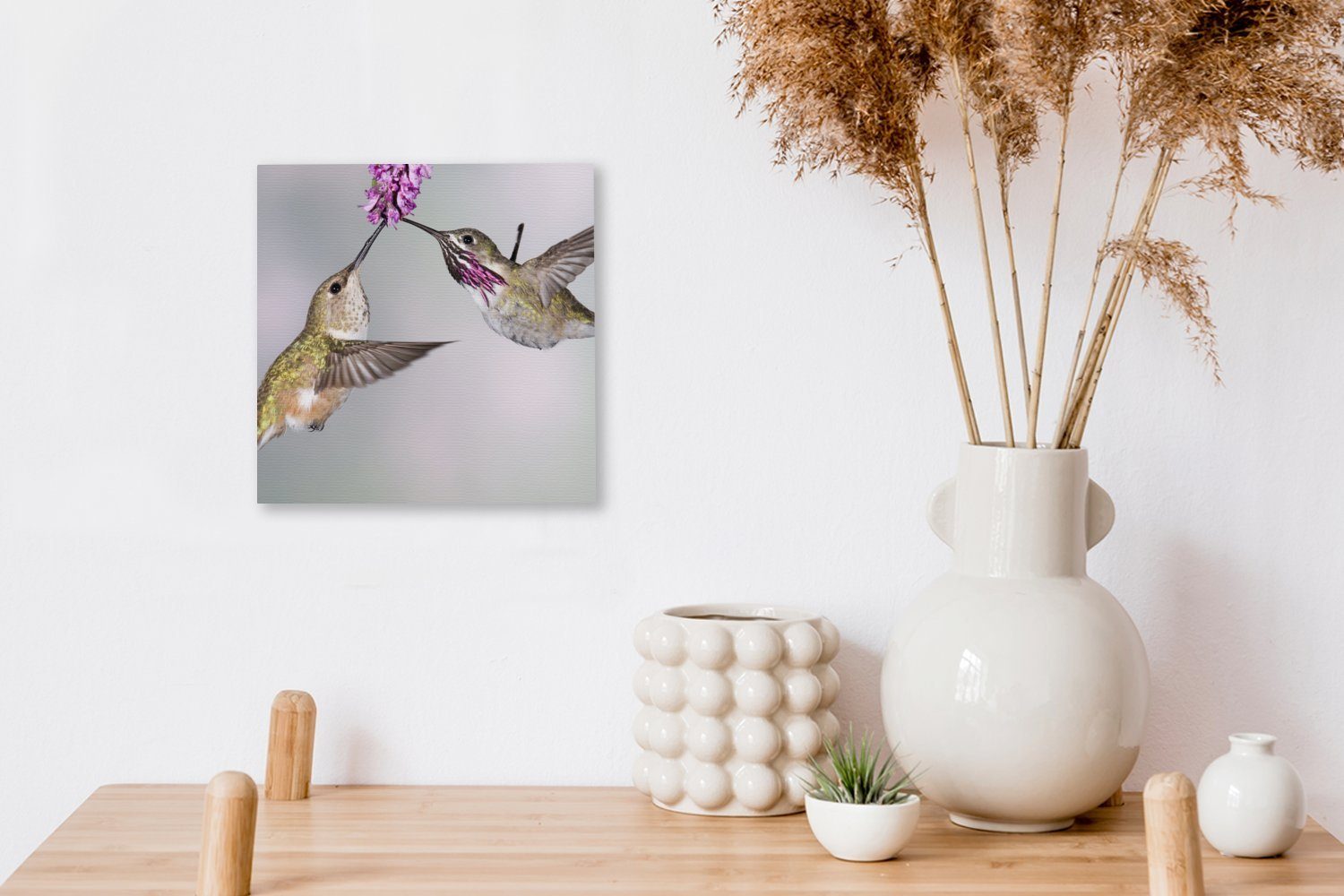 Leinwandbild Rosa, Blume - für Bilder St), Leinwand (1 - OneMillionCanvasses® Kolibri Wohnzimmer Schlafzimmer
