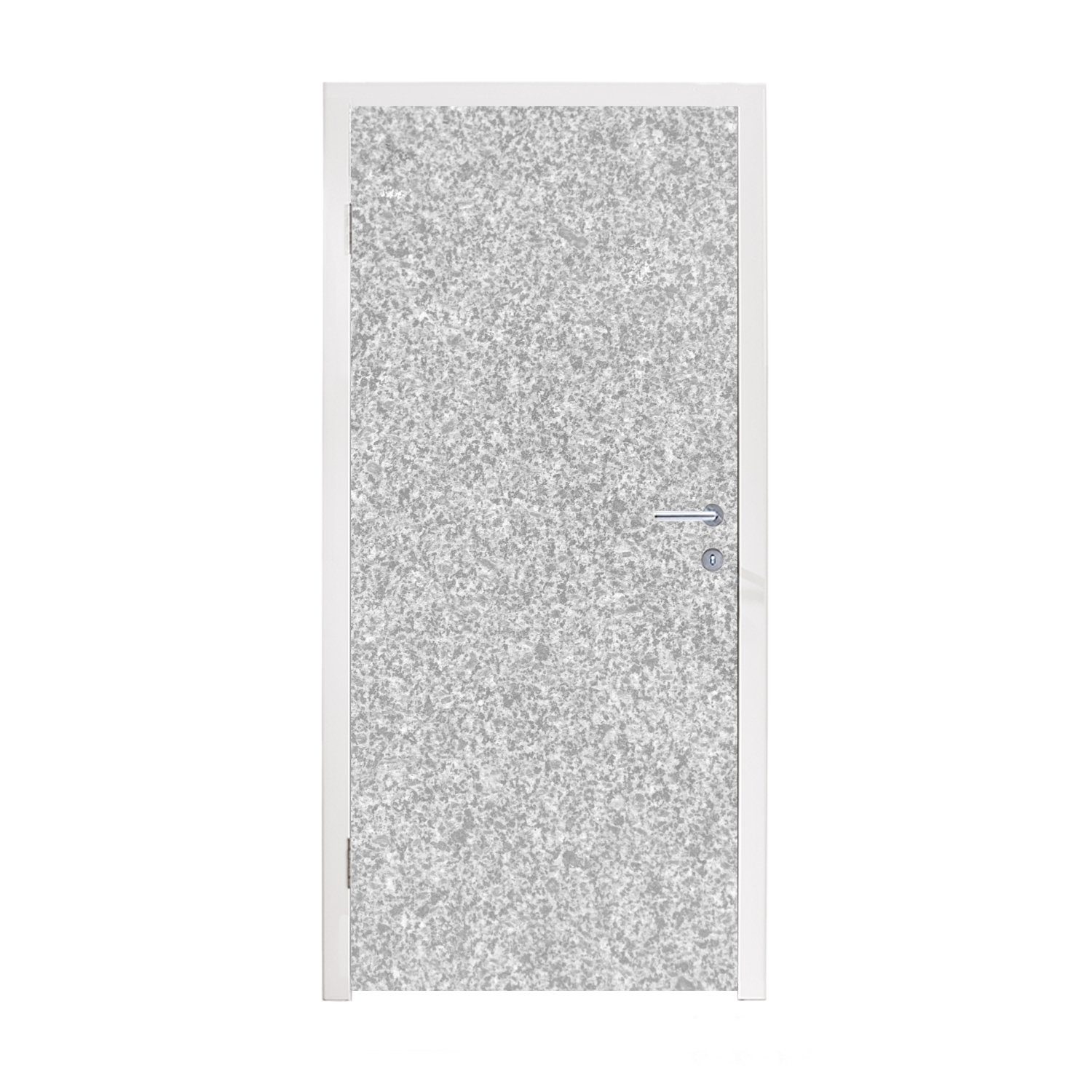MuchoWow Türtapete Granit - Struktur - Grau - Design, Matt, bedruckt, (1 St), Fototapete für Tür, Türaufkleber, 75x205 cm