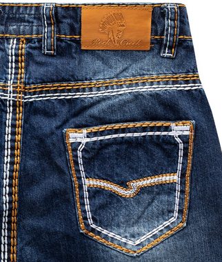 Rock Creek Jeansshorts Herren Shorts Denim Blau dicke Naht RC-2077