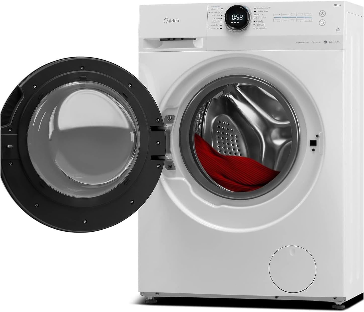 Midea Waschmaschine MF200 MF200W100WB-14A, 10 kg, 1400 U/min