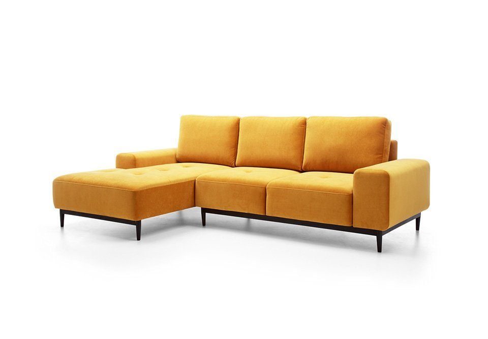 Gelbe Sofa Ecksofa, JVmoebel Ecksofa Eckcouch Ecksofa L-form Bettkasten mit