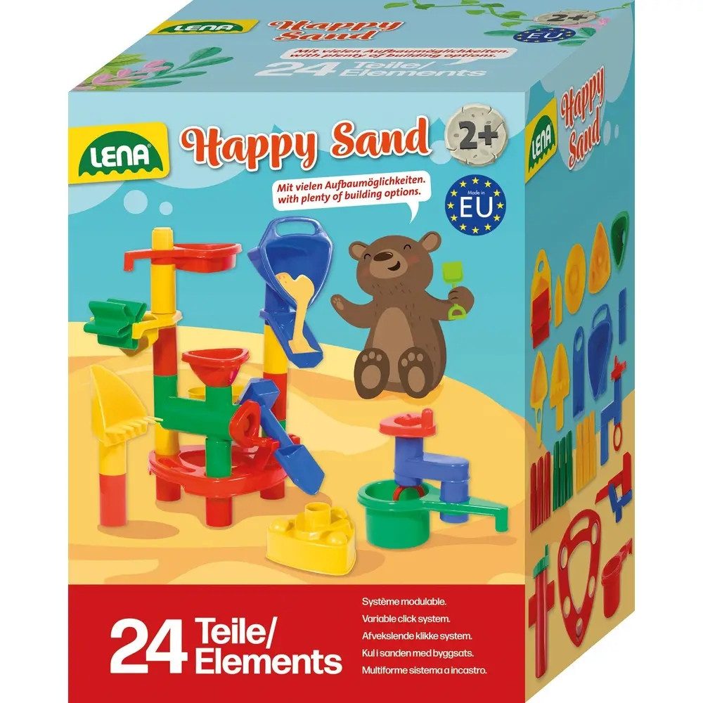 SIMM Spielwaren Sandform LENA® Happy Sand 24-teilig, Faltschachtel