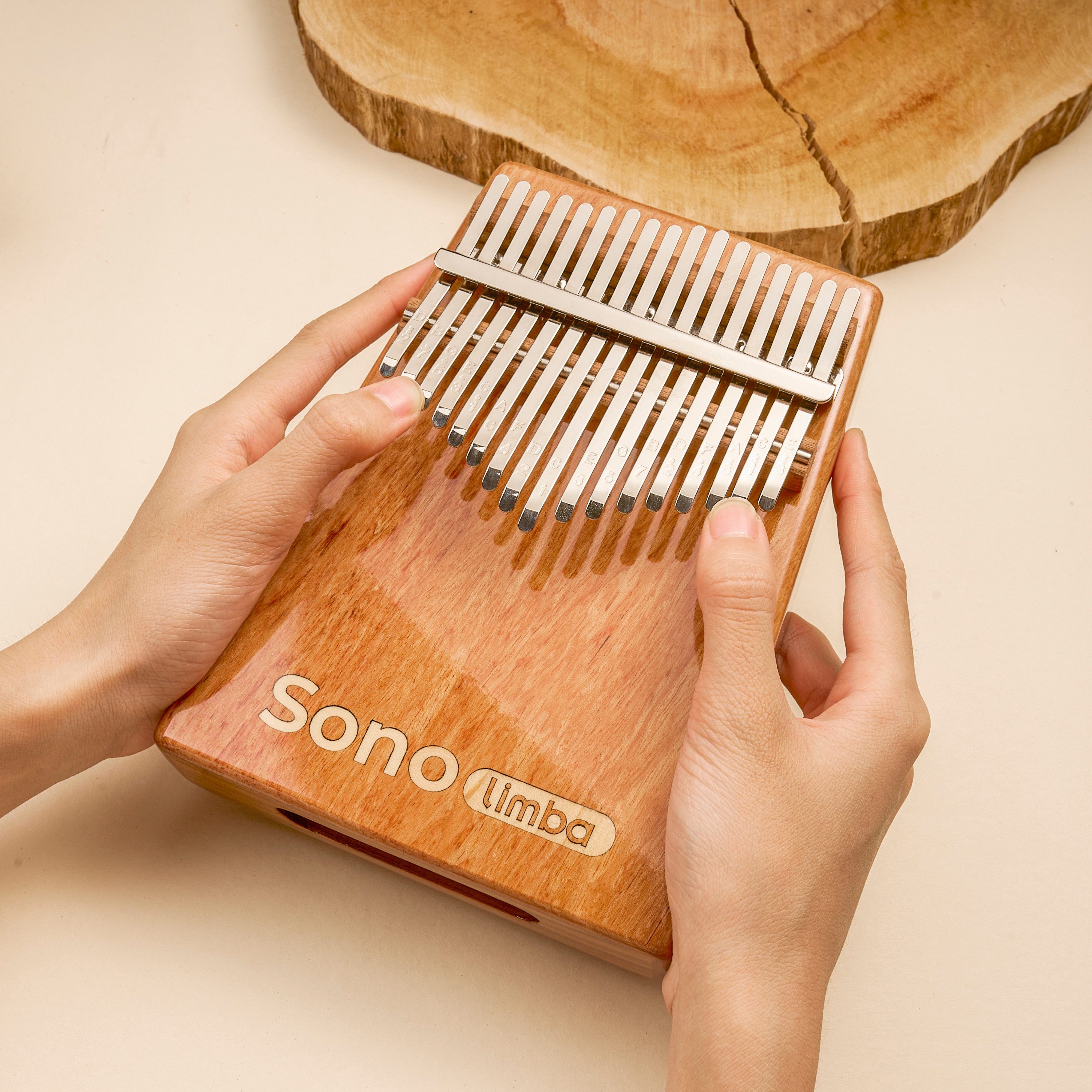 Sonodrum Kalimba "Sonolimba" aus Akazienholz im Set, C-Dur, 17 o. 21 Tasten