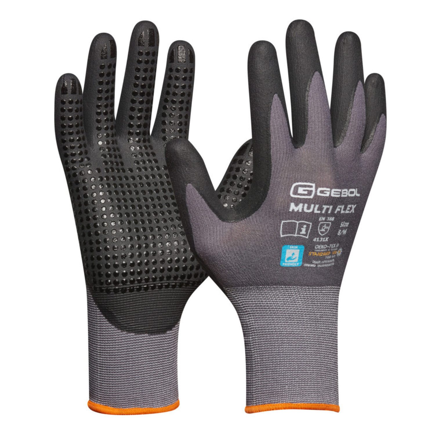 Gebol Arbeitshandschuhe MULTI FLEX Montagehandschuh 96% Nylon, 4% Elasthan