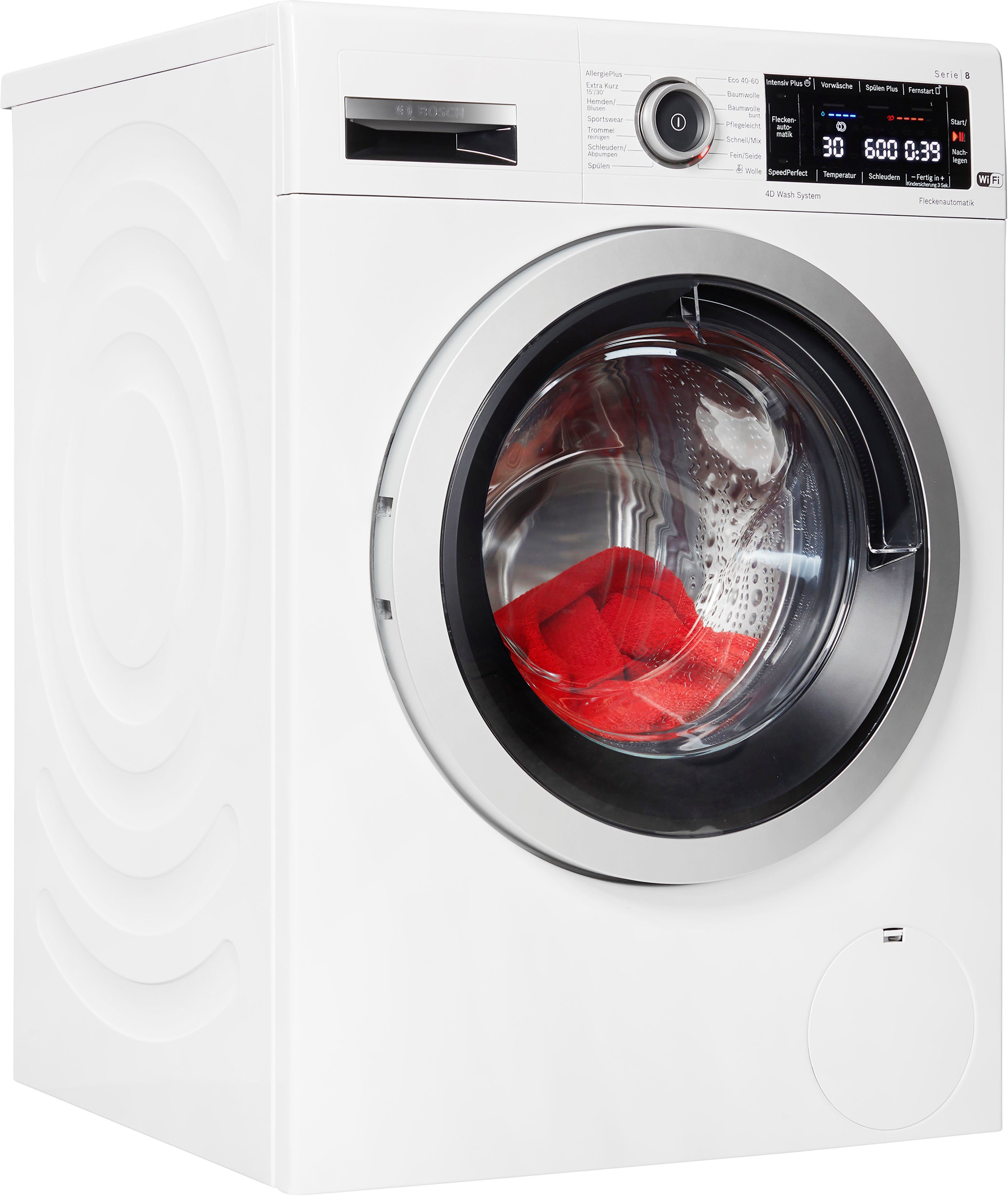 BOSCH Waschmaschine 8 WAX28M42, 9 kg, 1400 U/min, Fleckenautomatik:  entfernt die 4 gängigsten Fleckenarten