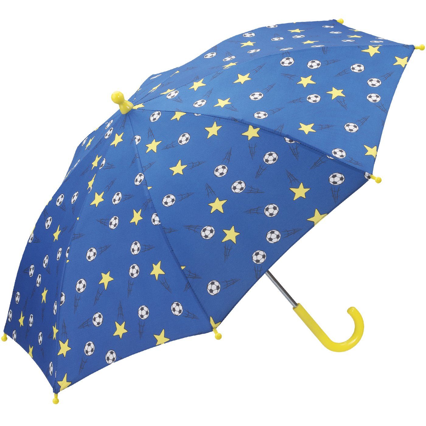 HAPPY RAIN Stockregenschirm leichter Kindergartenschirm mit tollen Motiven, robust, leicht zu öffnen, mit abgerundeten Spitzen