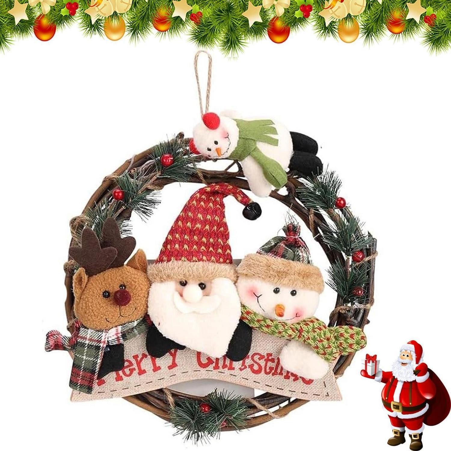 LuxusKollektion Adventskranz Weihnachtskranz Schneemann 30cm