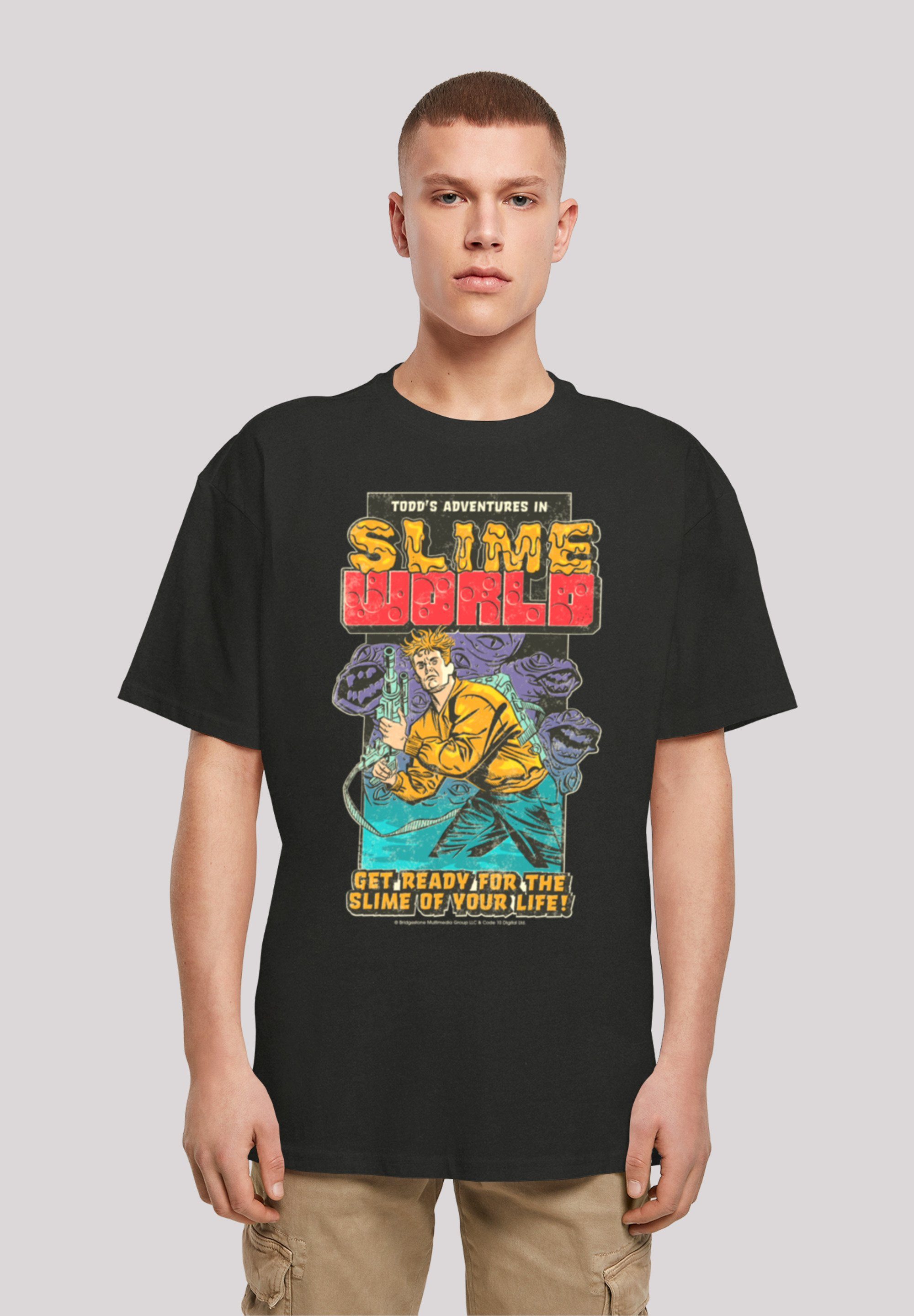 F4NT4STIC T-Shirt Retro Gaming Todd's Adventures In SlimeWorld Print schwarz