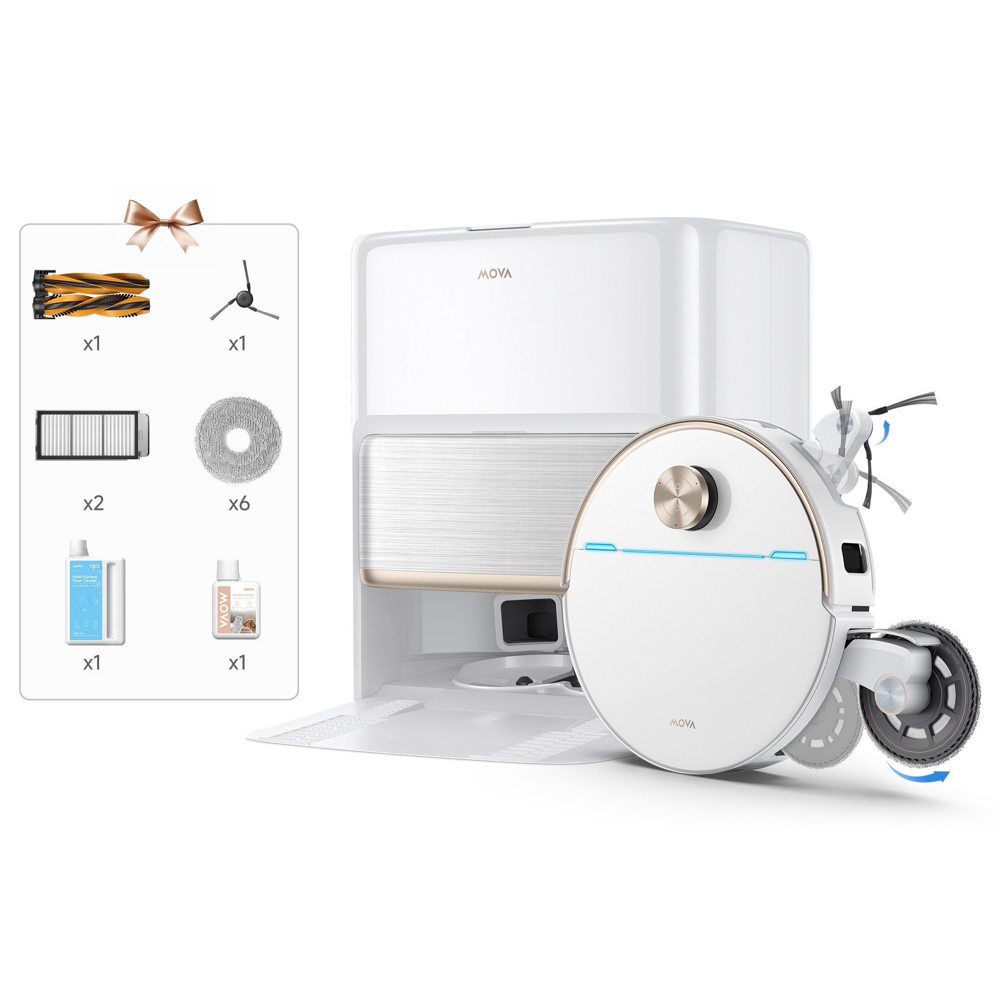 Mova Saugroboter mit Wischfunktion V70 Ultra Complete, 700 W, beutellos