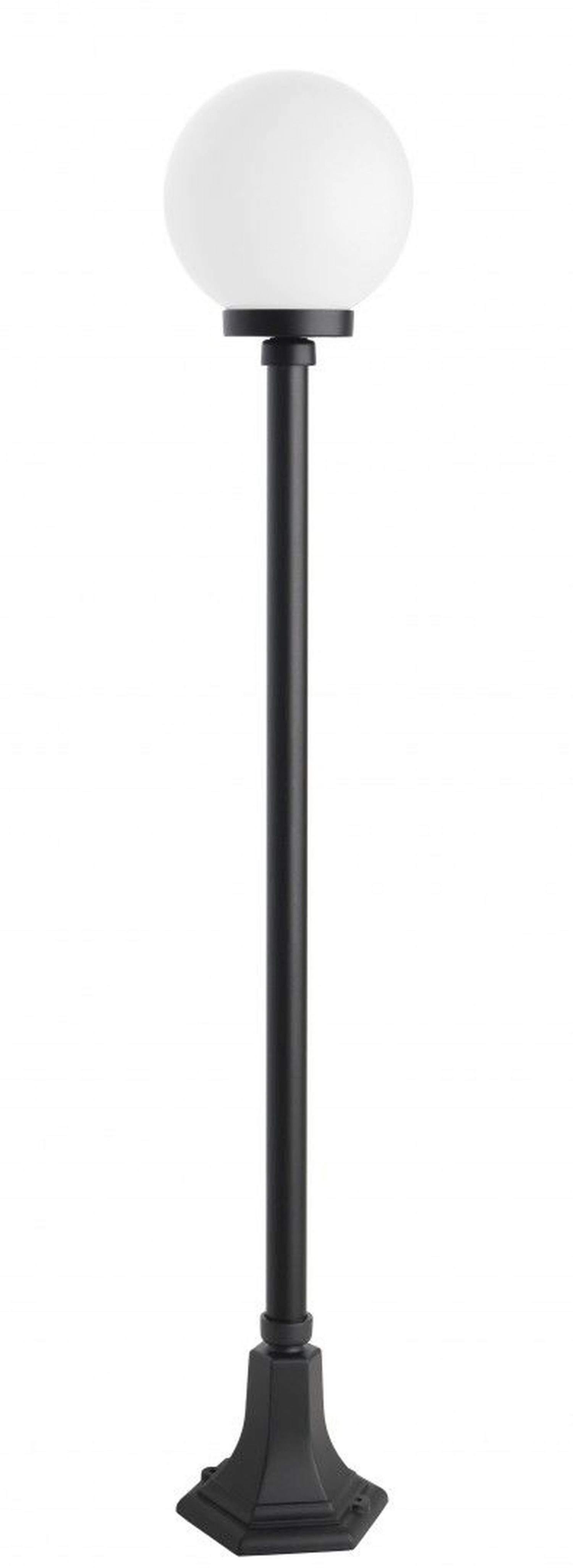 Licht-Erlebnisse Außen-Stehlampe NINETTE, ohne Leuchtmittel, E27 148 cm Kugel Schirm Vintage Design Außenleuchte