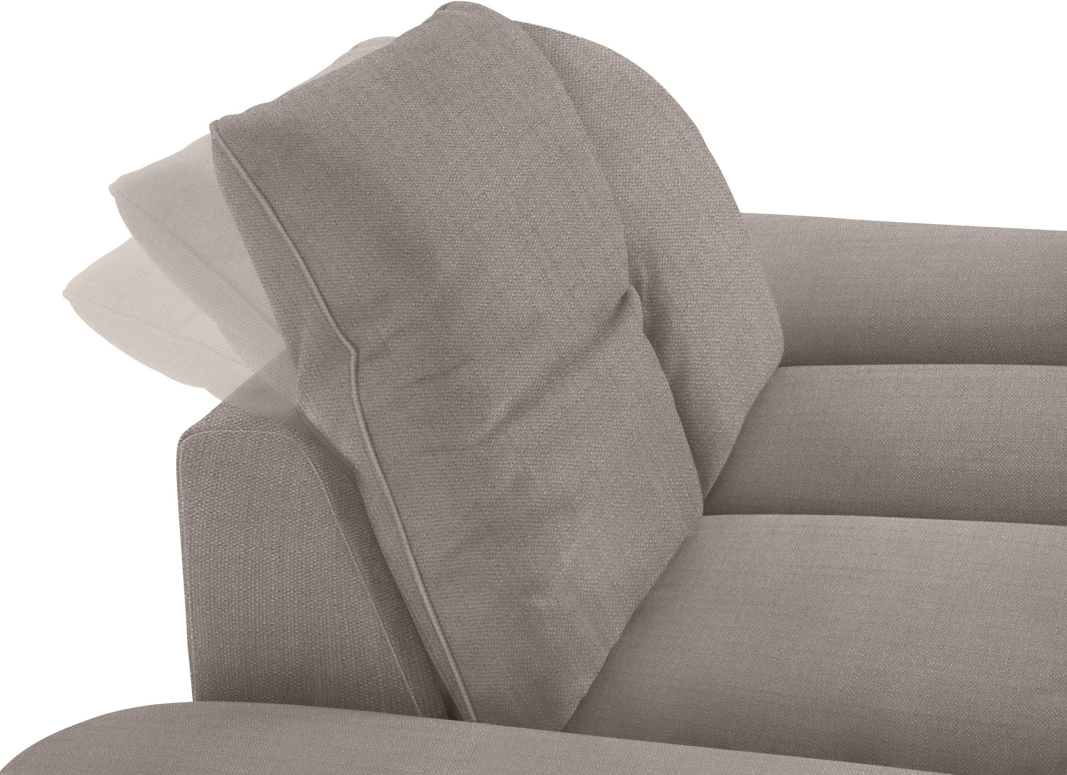 W.SCHILLIG 2,5-Sitzer enjoy&MORE, mit Sitztiefenverstellung, silber matt, Füße cm 232 Breite