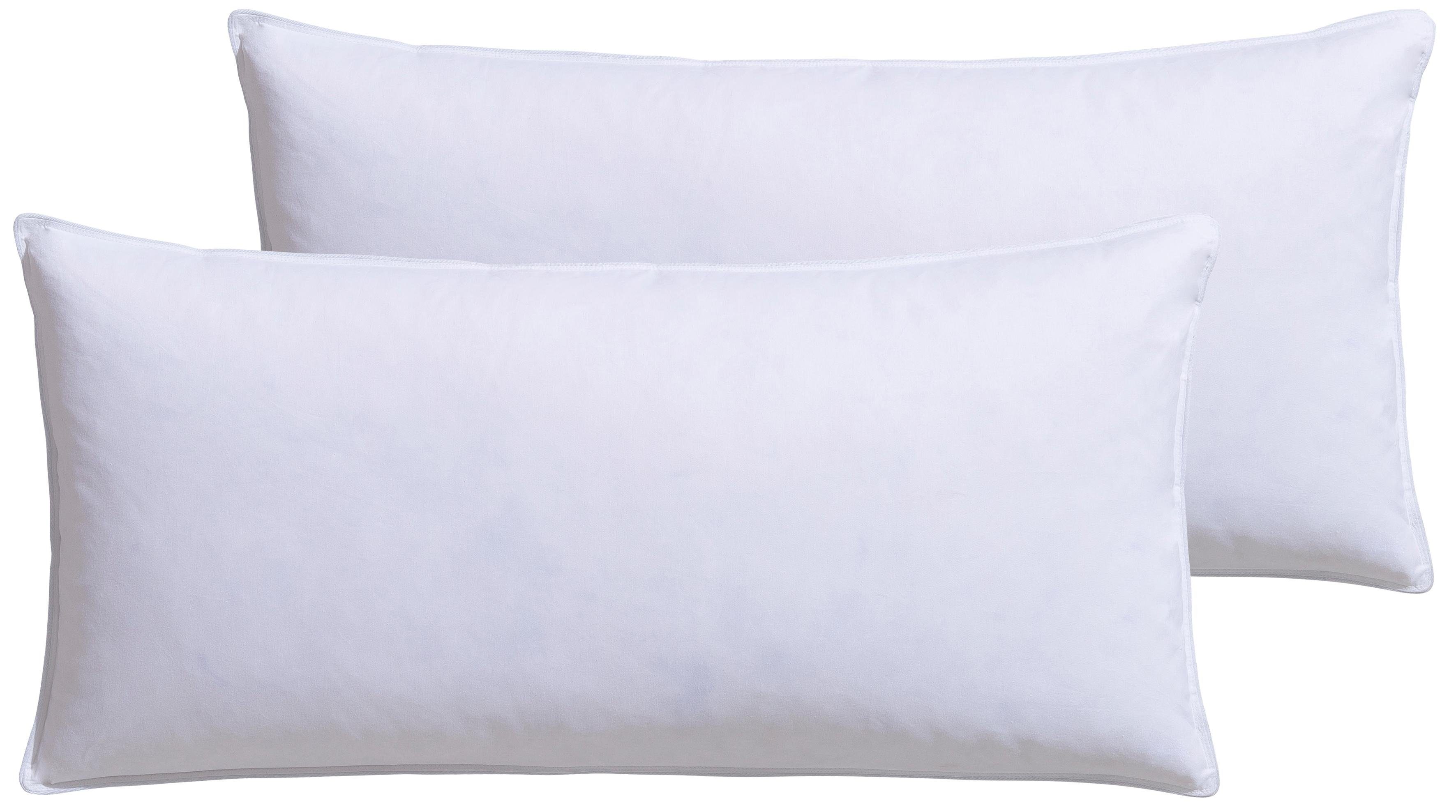 RIBECO Federkissen Kopfkissen-Set Laram, Kissen mit Daunenanteil, in 40x80 günstig online kaufen